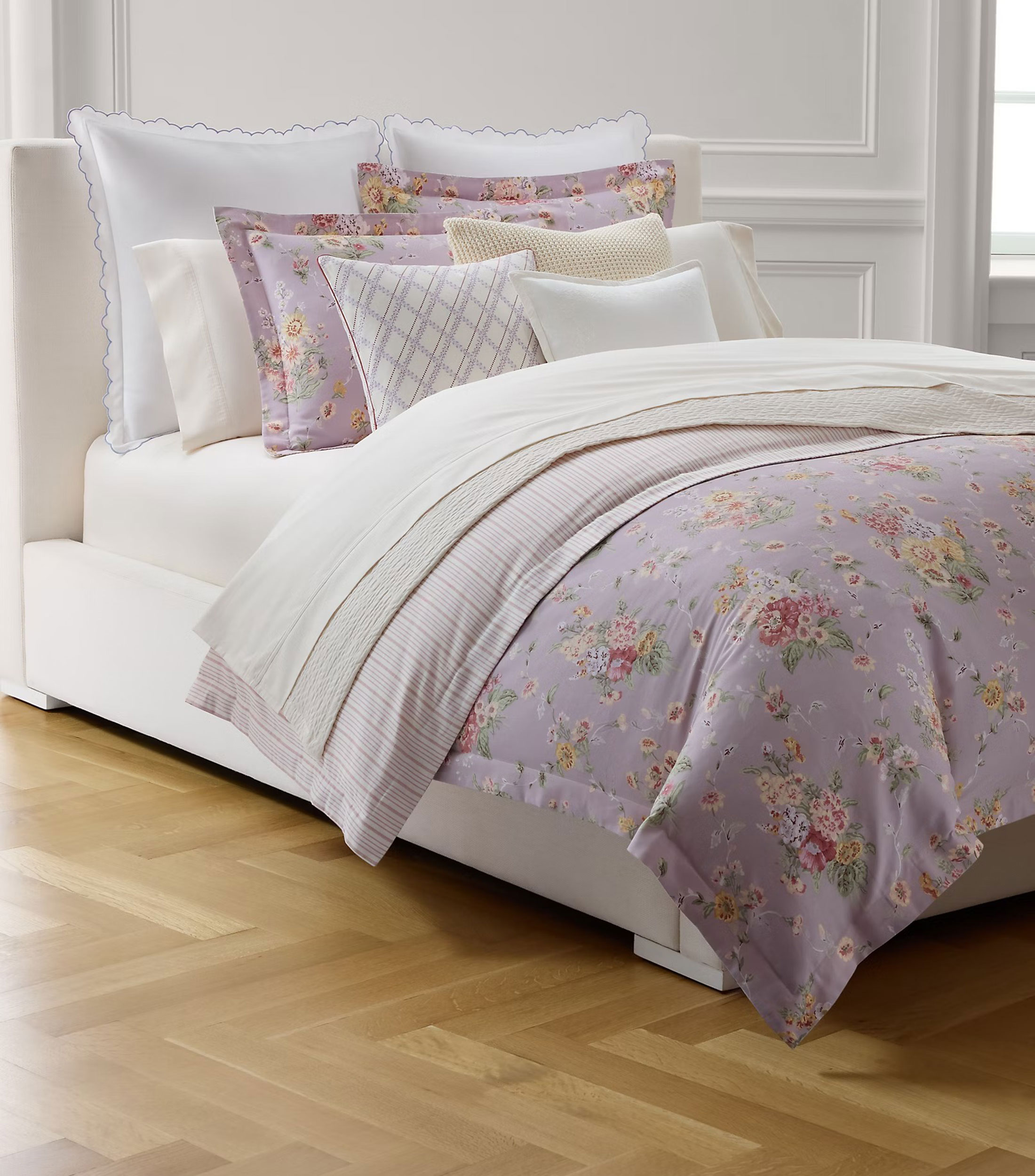Edredón Matrimonial/Queen Size en algodón Selina lavanda