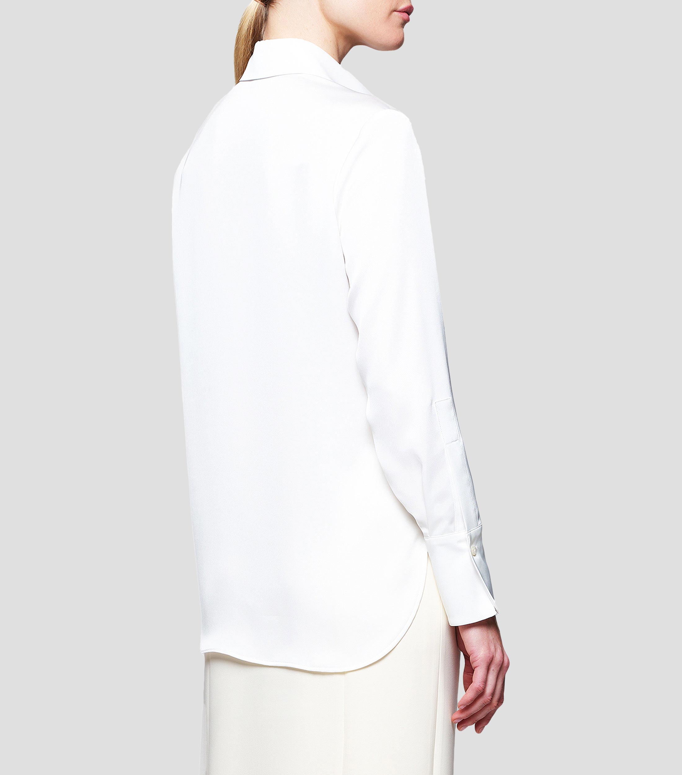 Blusa de cuello camisero y manga larga Mujer