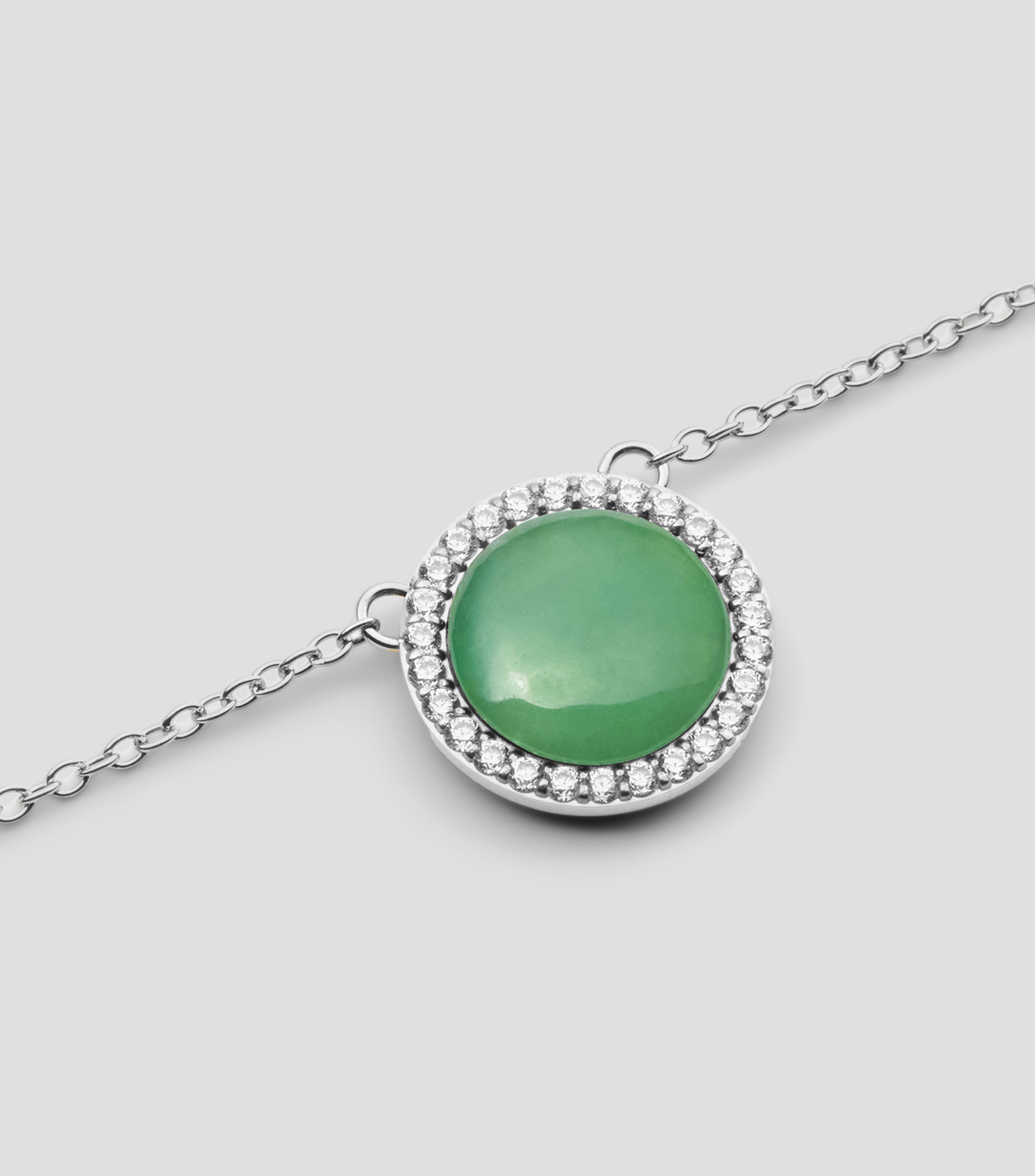 Collar con cristales y jade Mujer