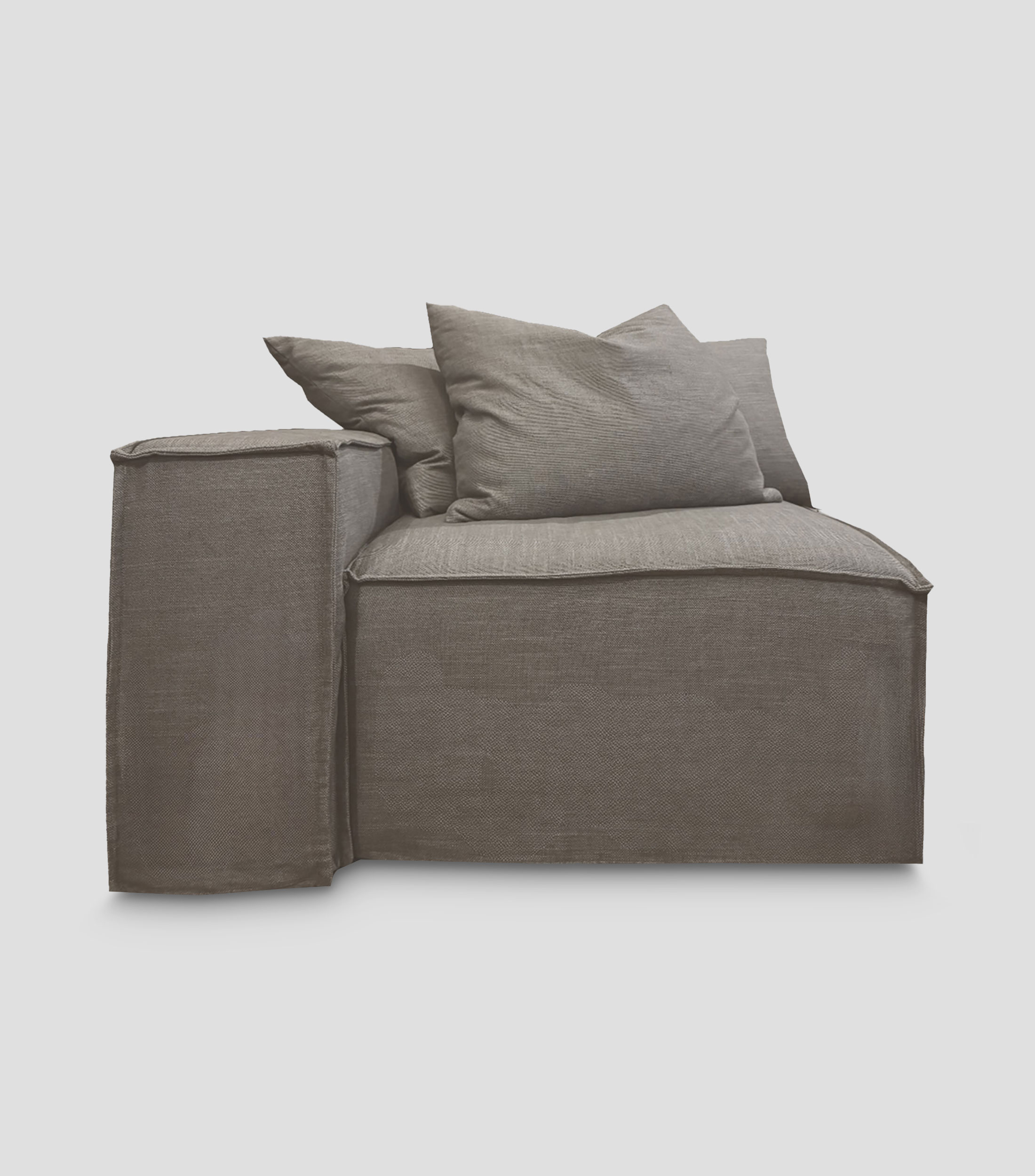 Sillón esquinero Lucca gris