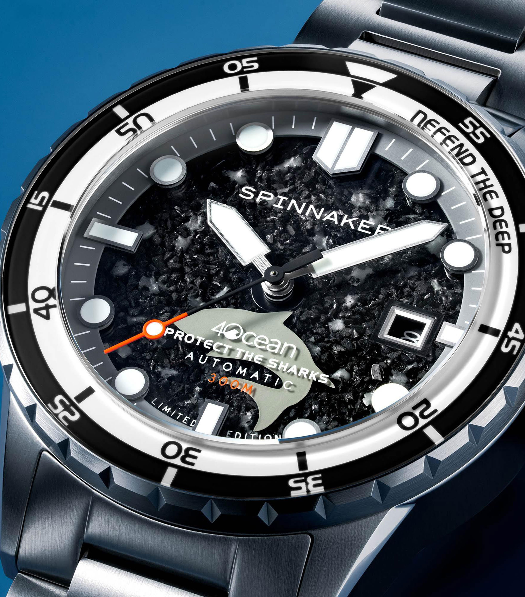 Reloj para Hombre 4ocean Protect The Sharks casual, Plateado