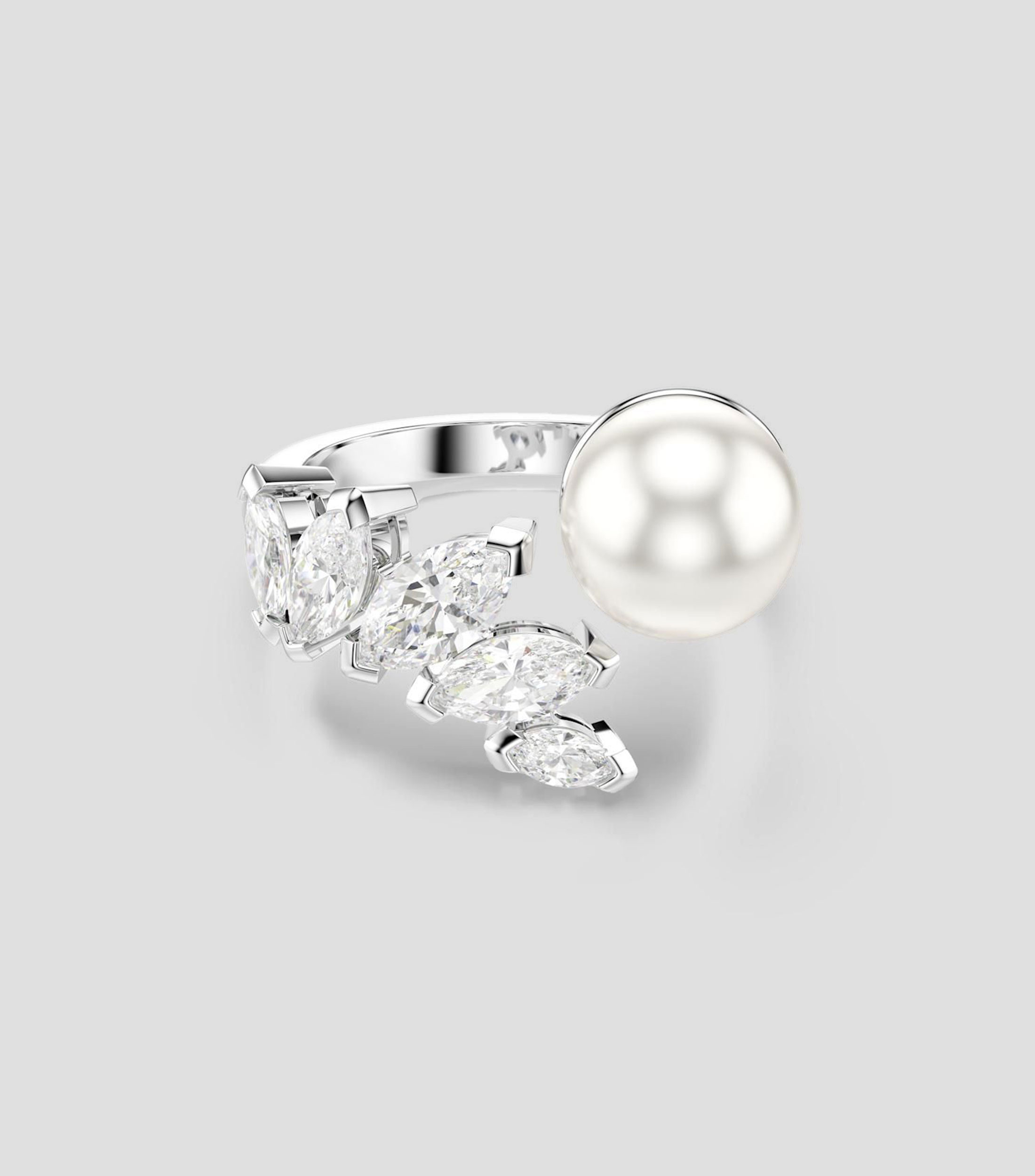 Anillo Mesmera con perla y zirconia Mujer