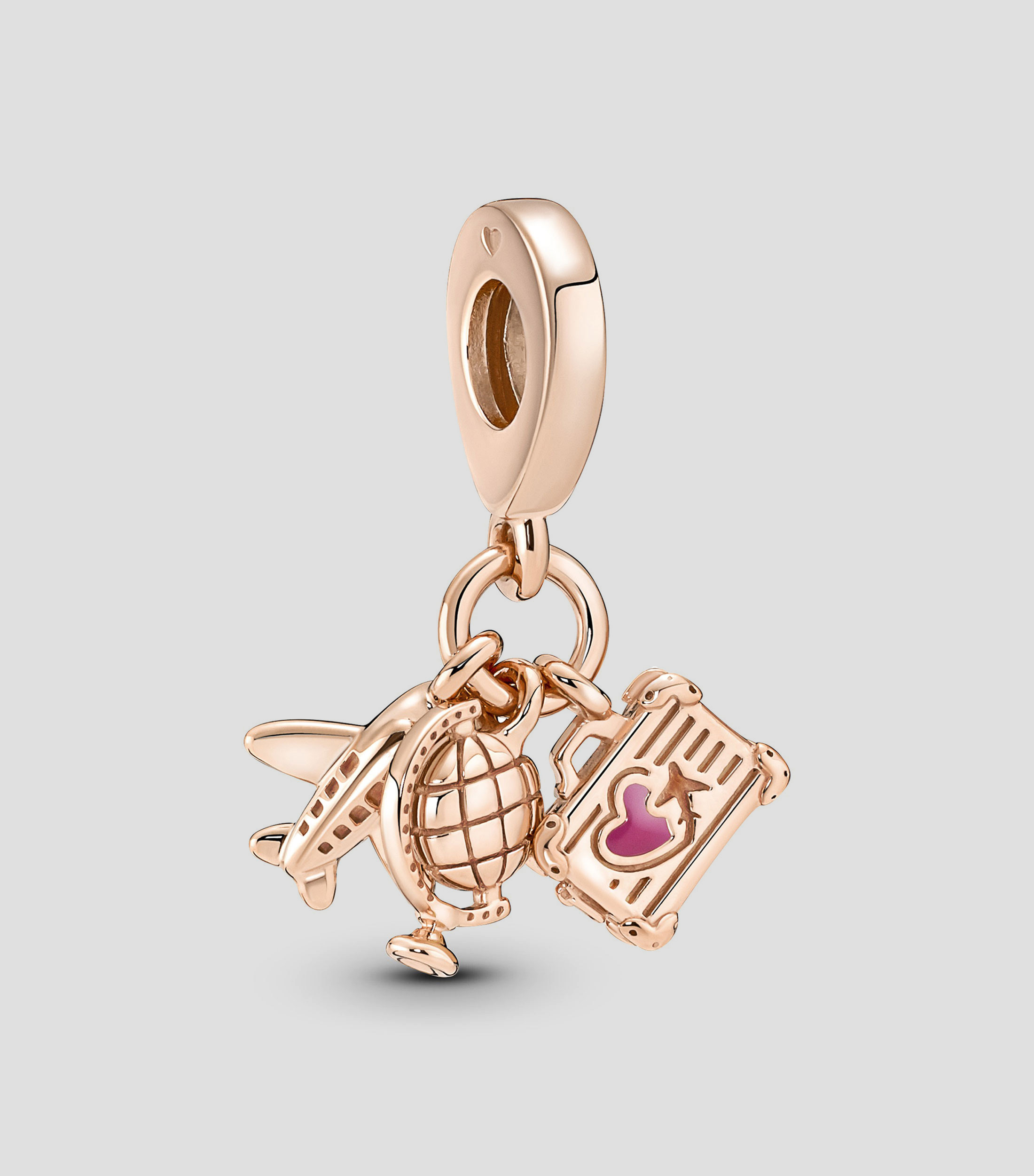 Charm Triple Avión, Globo Terráqueo y Maleta Mujer