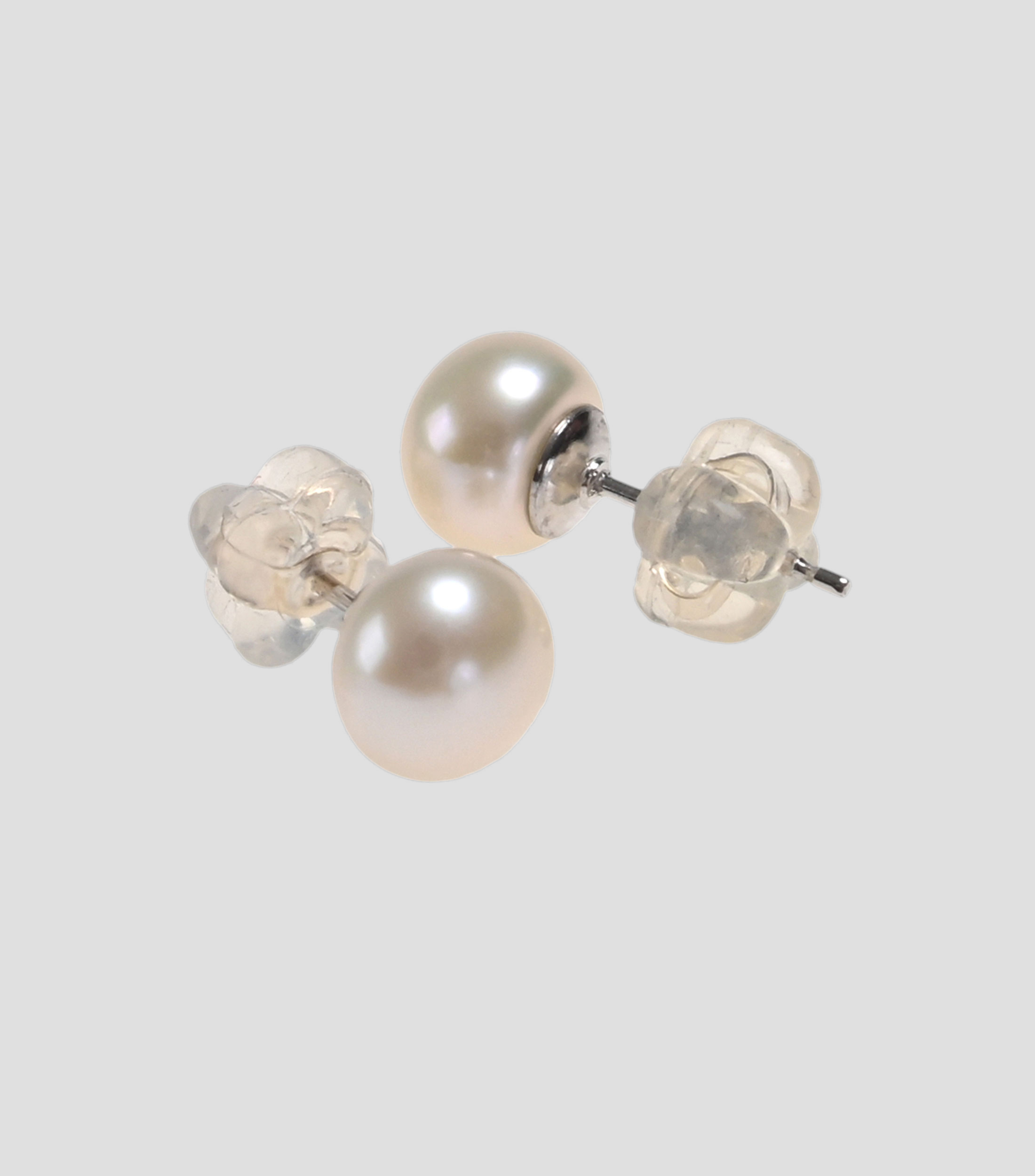 Aretes Super 5 blancos Mujer