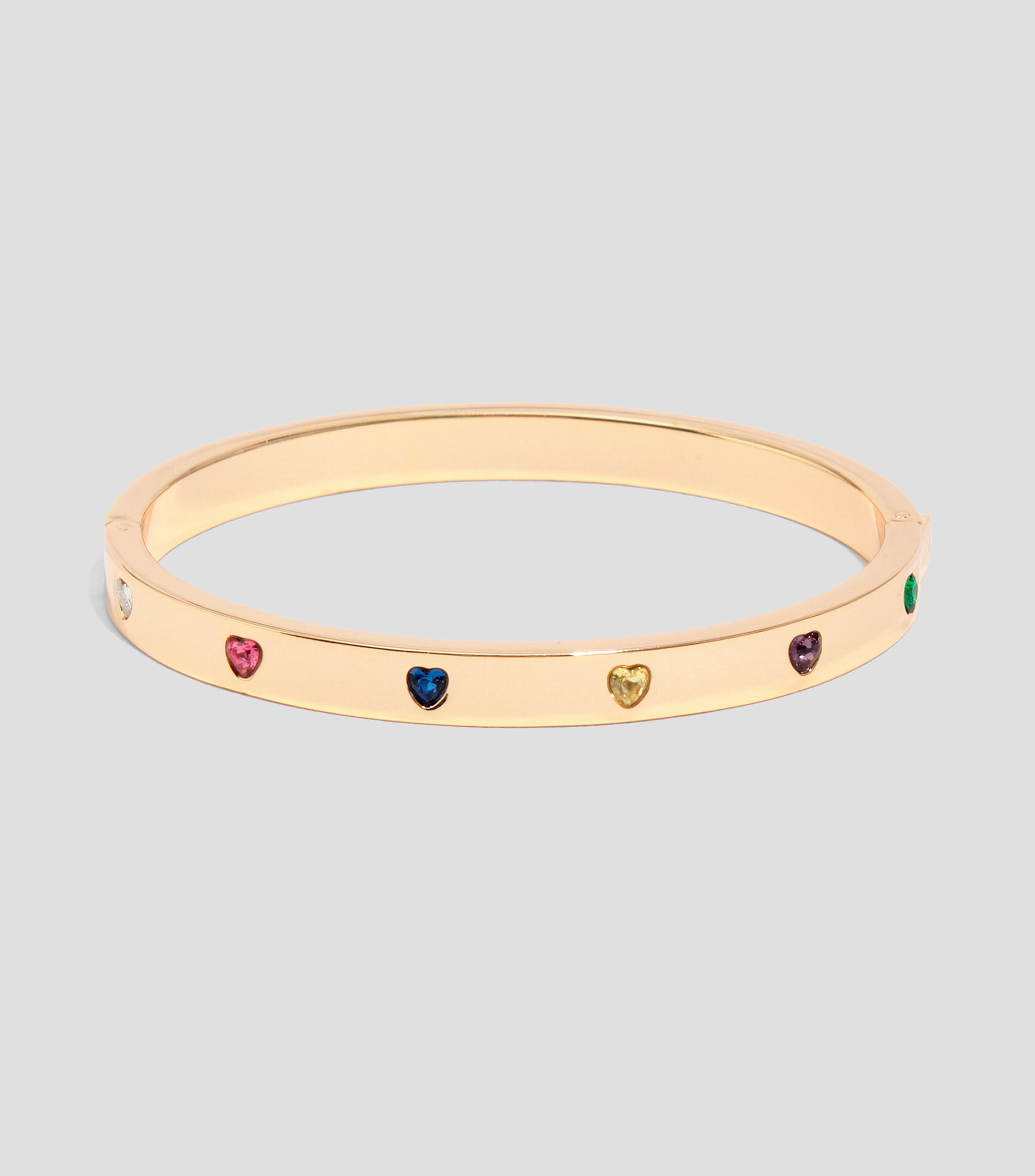 Pulsera cristales corazón dorada Mujer
