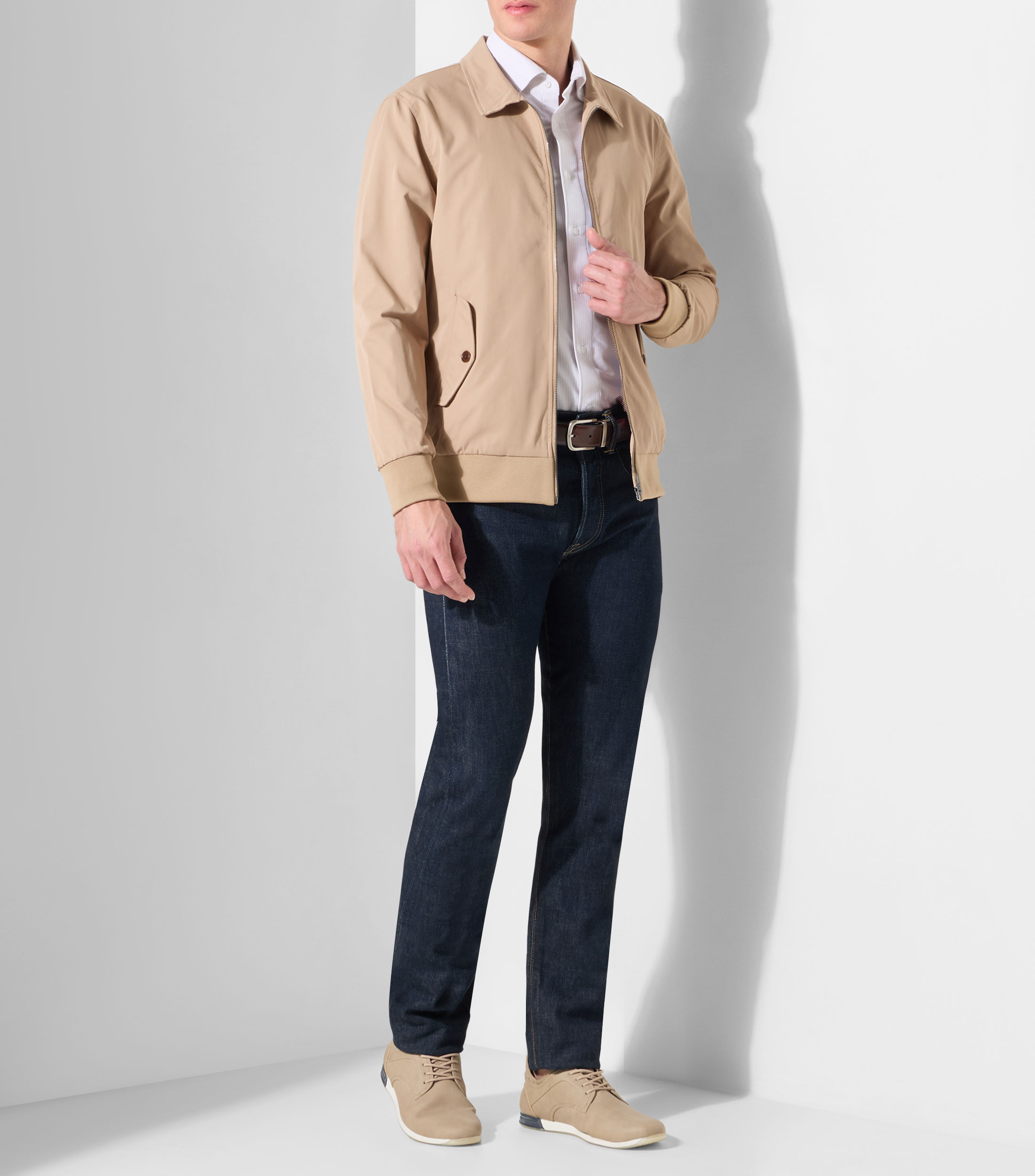 Camisa de rayas con manga larga Hombre