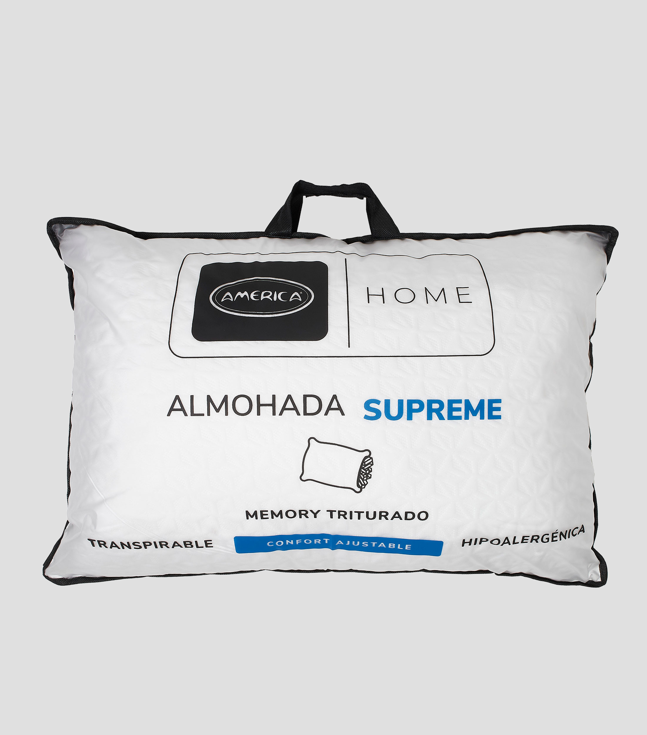 Almohada Hipoalergenica Estandar Confort Ajustable Supreme Blanca