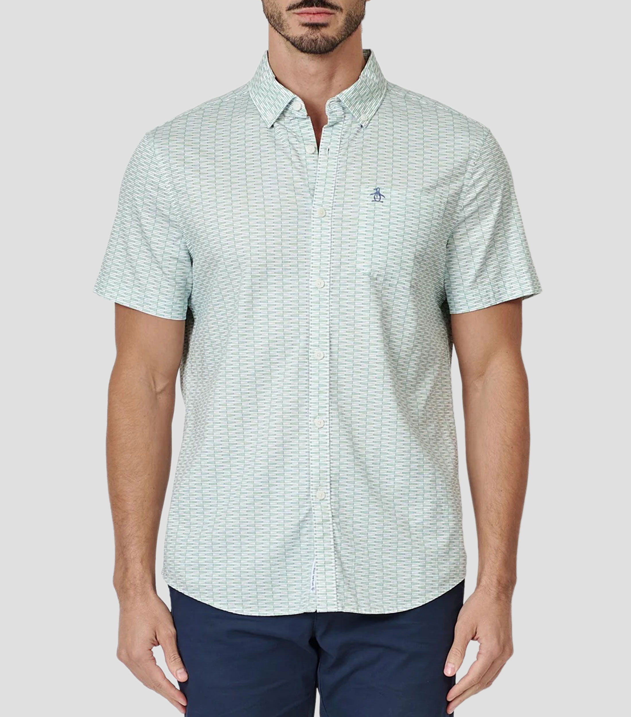 Camisa Hawaiana estampada manga corta Hombre