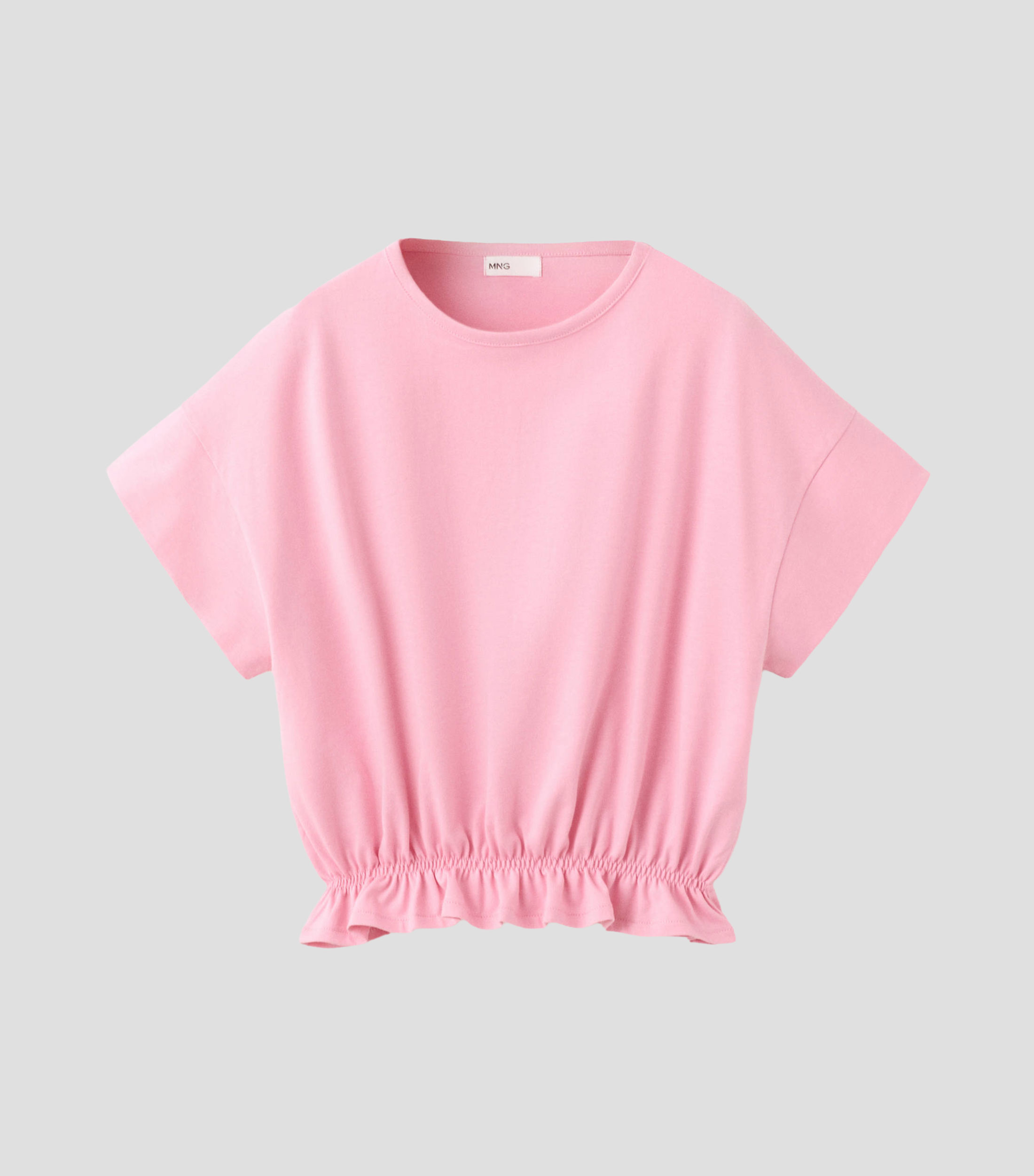 Playera cuello redondo manga corta lisa Niña