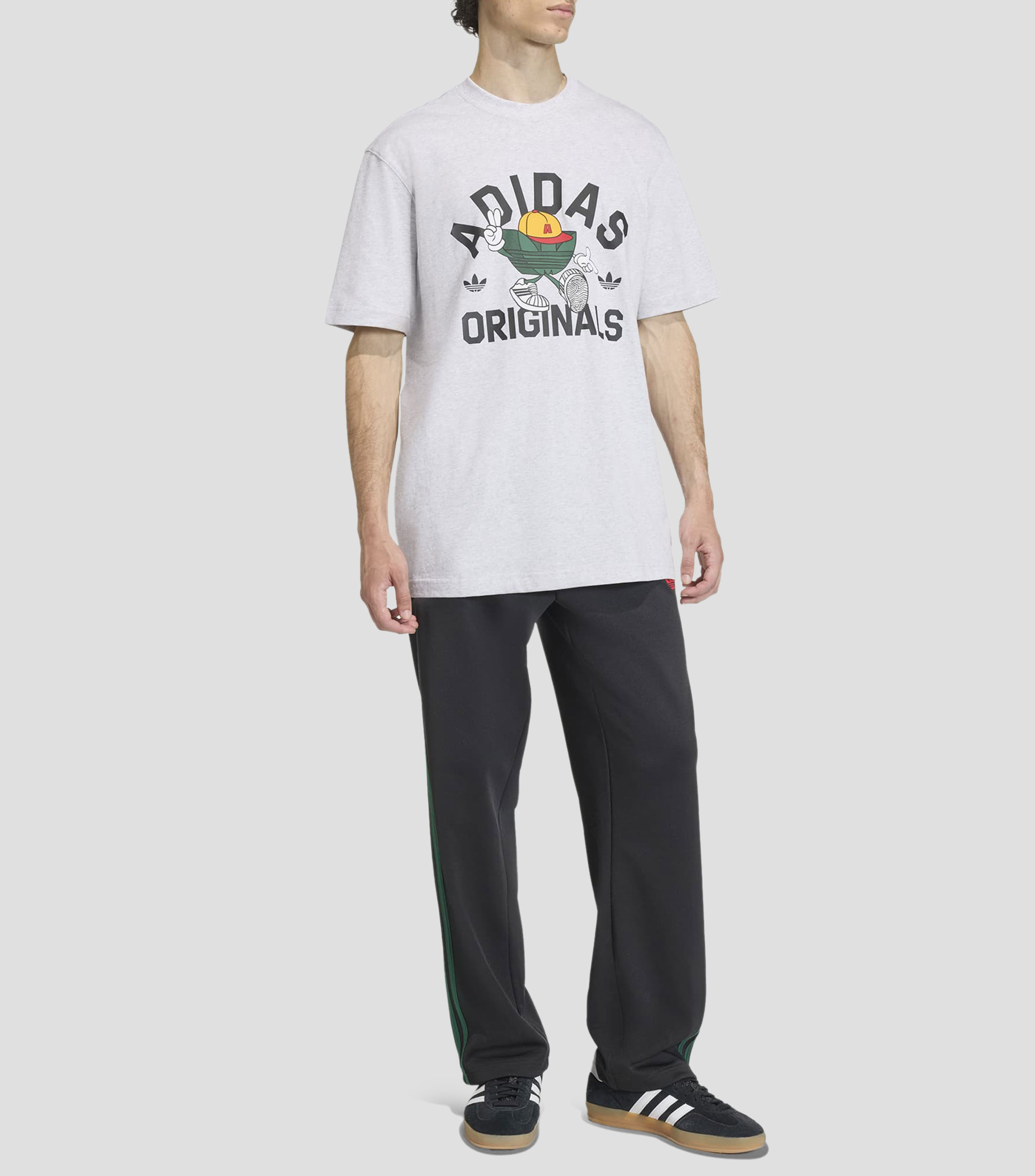 Playera cuello redondo manga corta con estampado Hombre