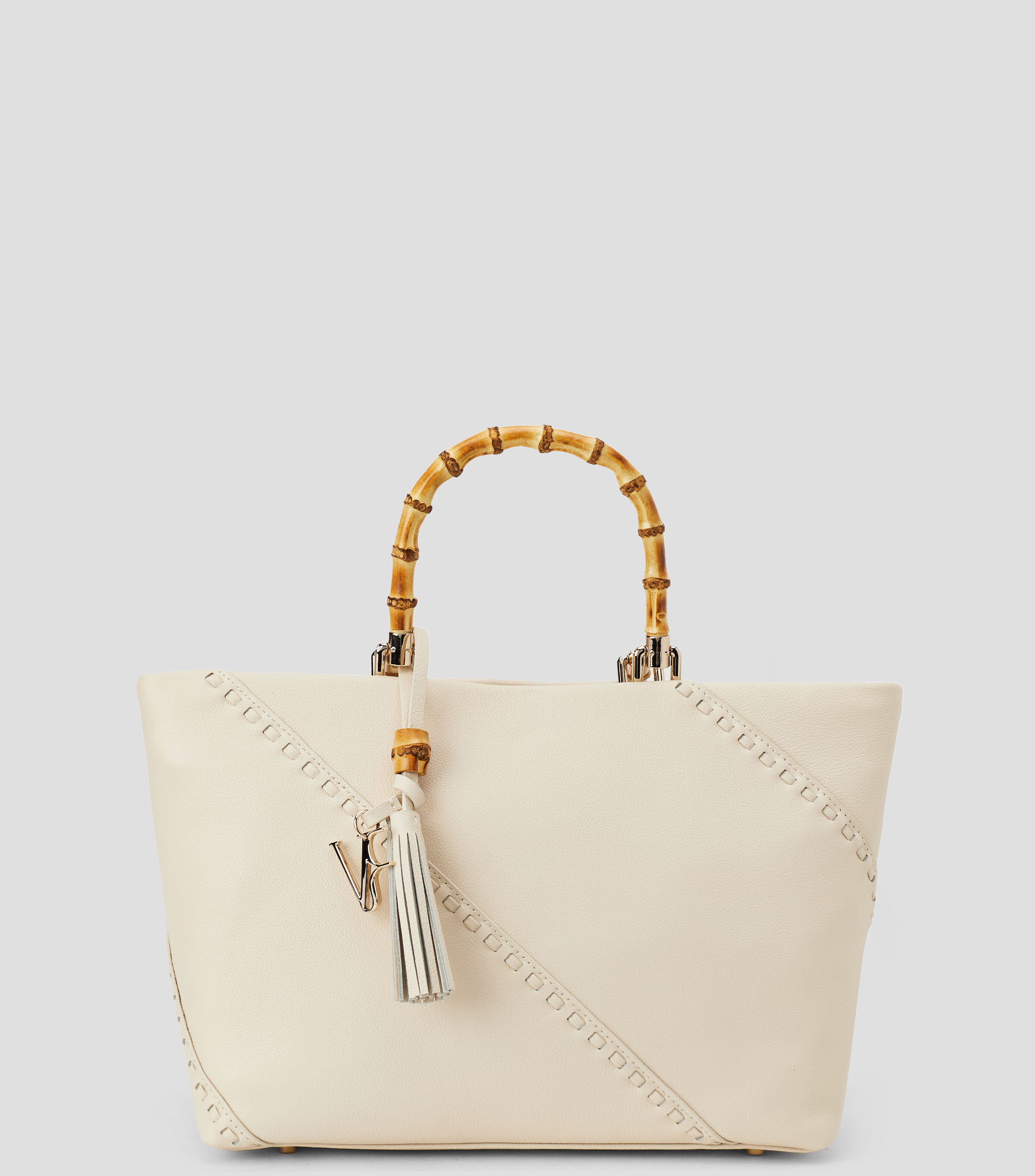 Bolsa satchel en piel lisa Mujer