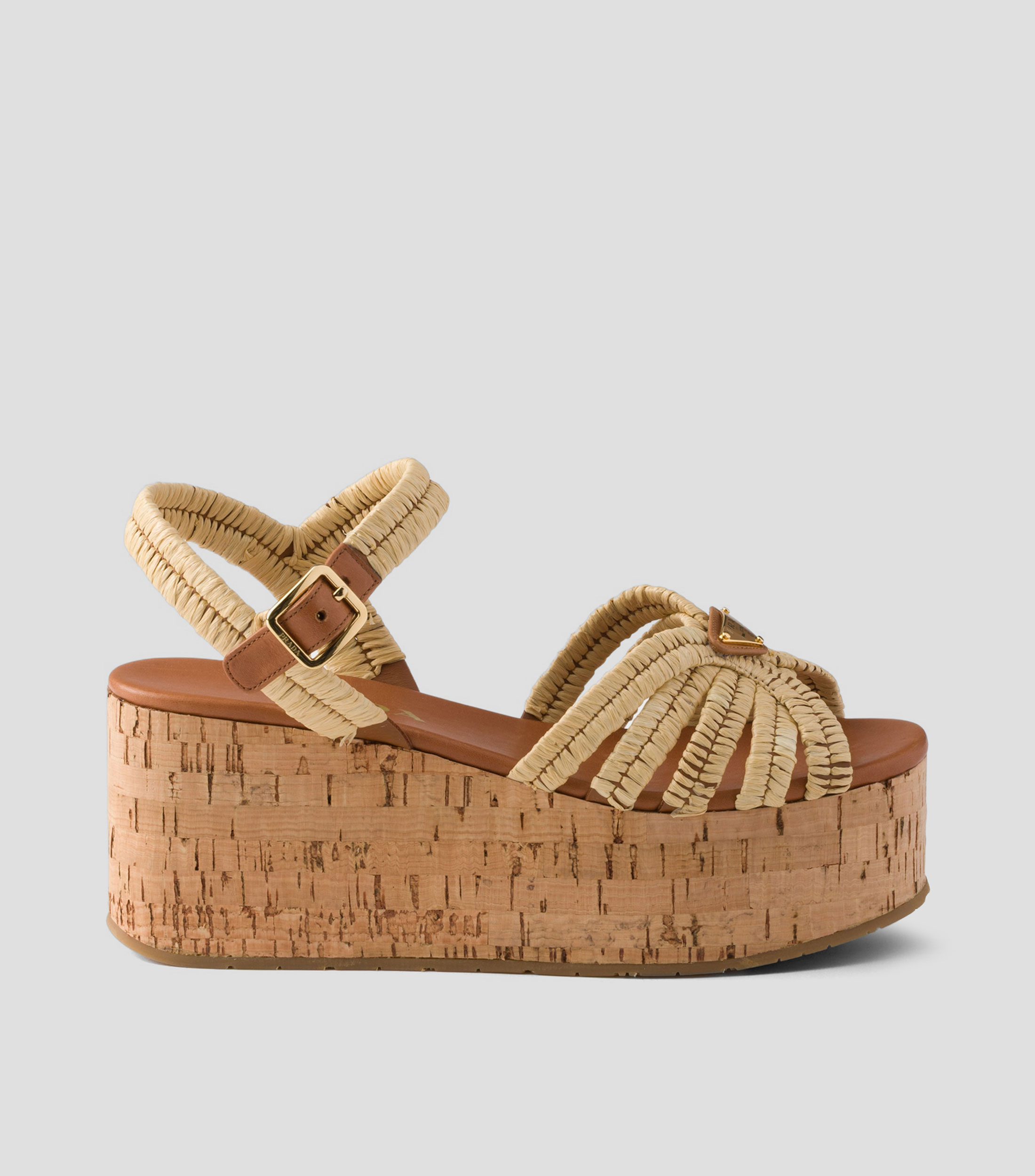Sandalias de tacón medio de cuña Mujer