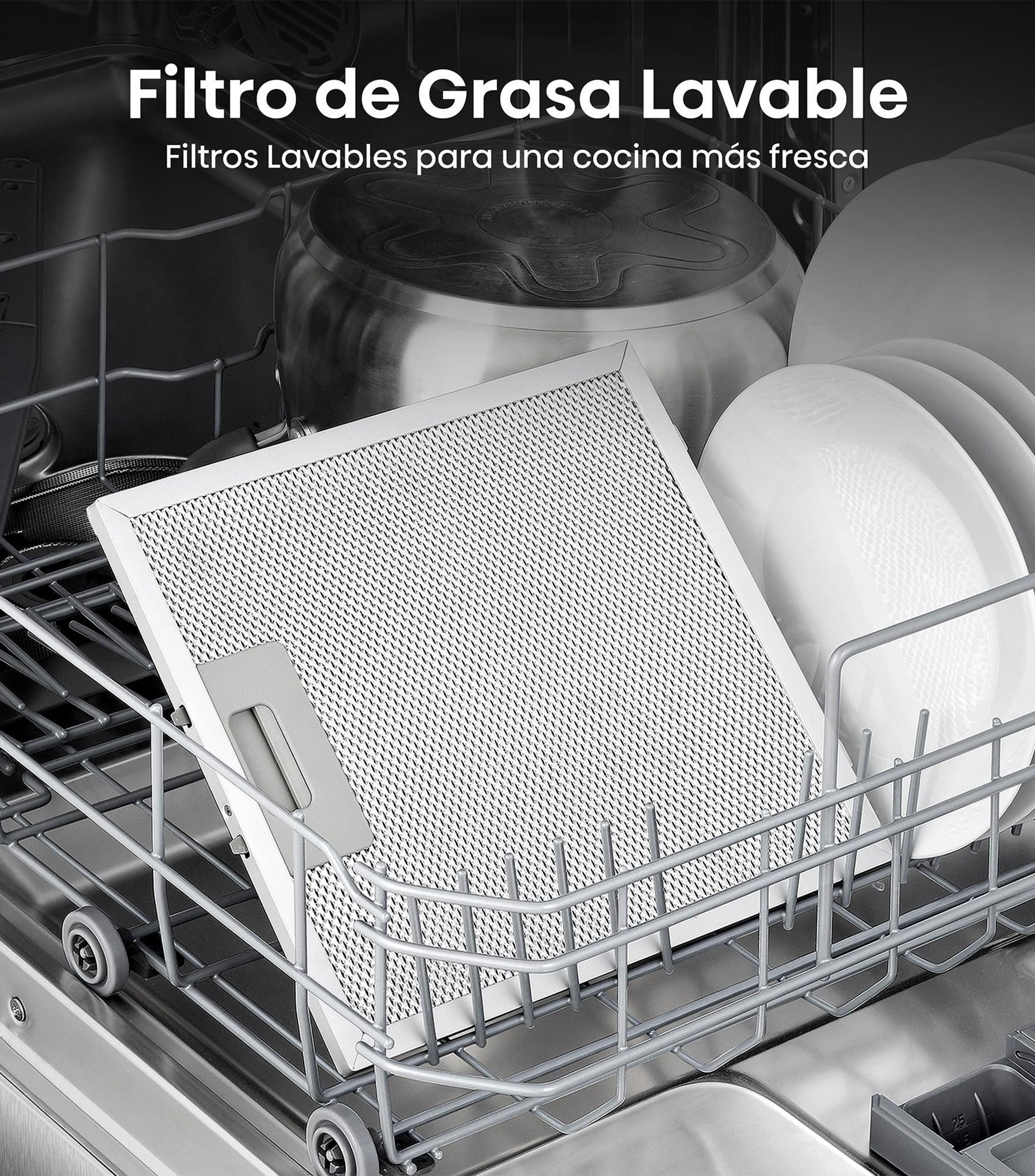 Campana de Pared HHW902WS en Acero Inoxidable