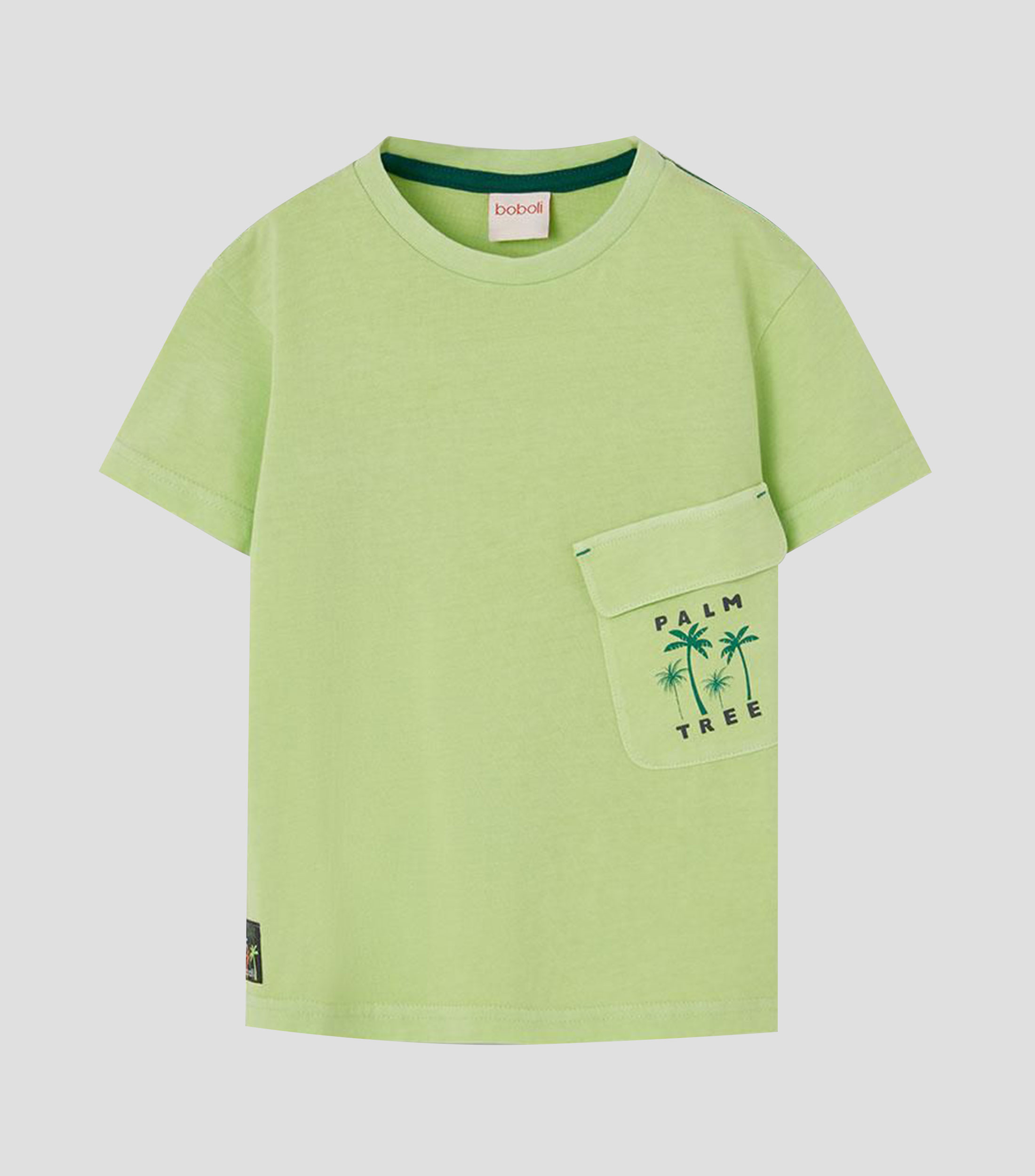 Playera de cuello redondo con manga corta estampada Bebé