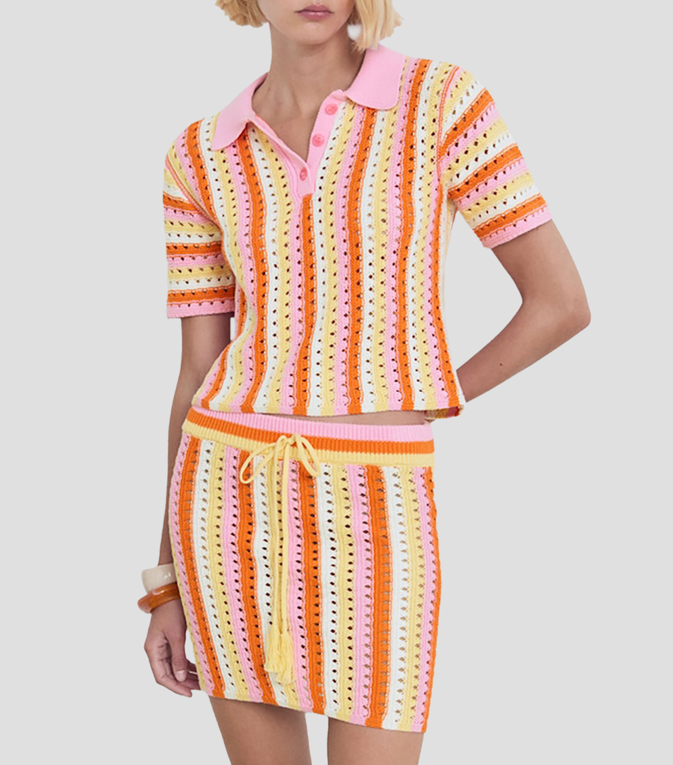 Suéter Cuello Tipo Polo Mujer