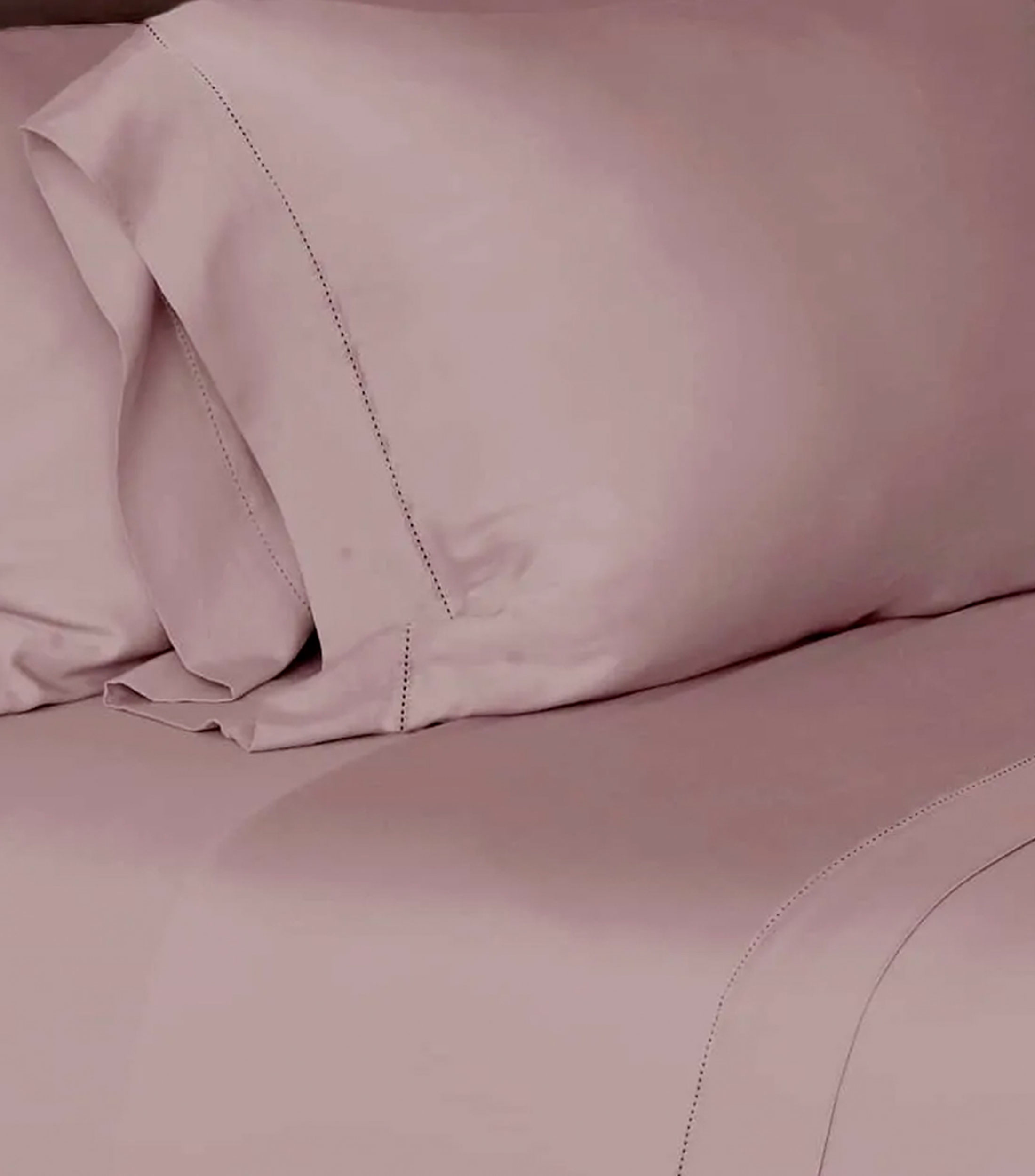 Set de Fundas para Almohada Estandar Sateen palo de rosa