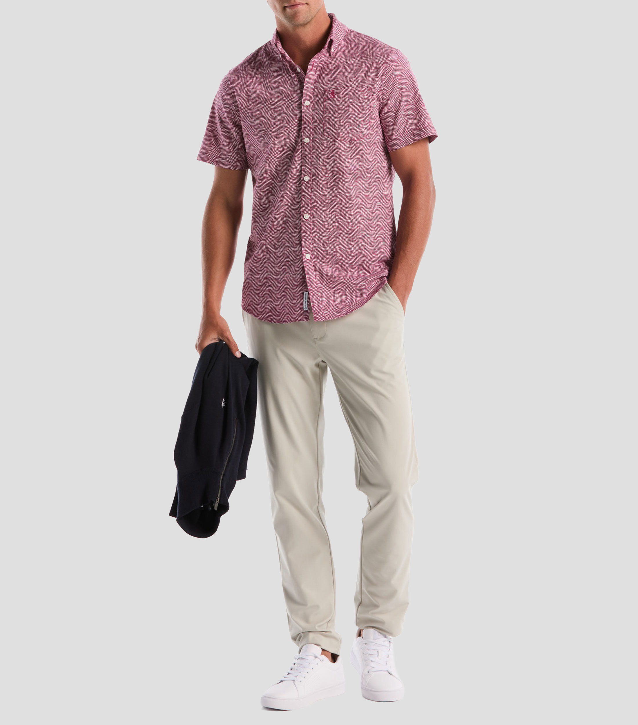 Camisa con estampado manga corta Hombre