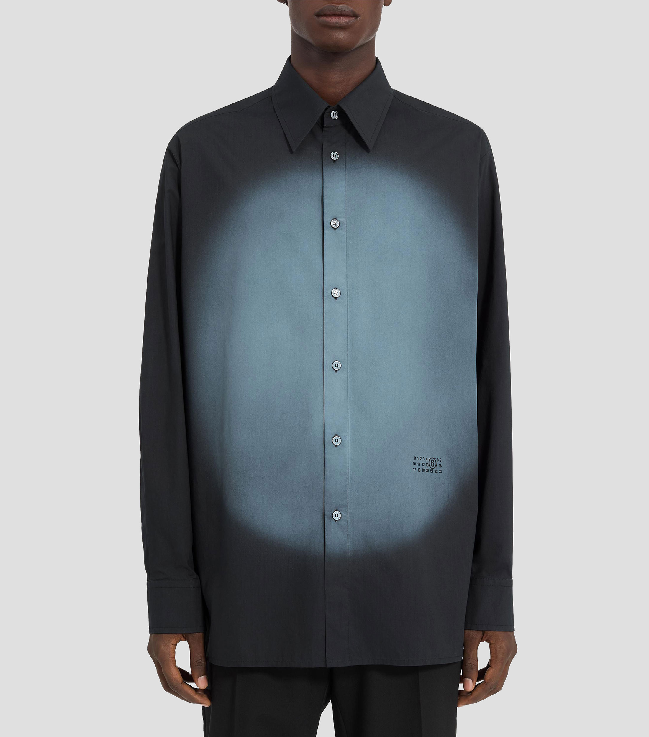 Camisa estampada con manga larga Hombre