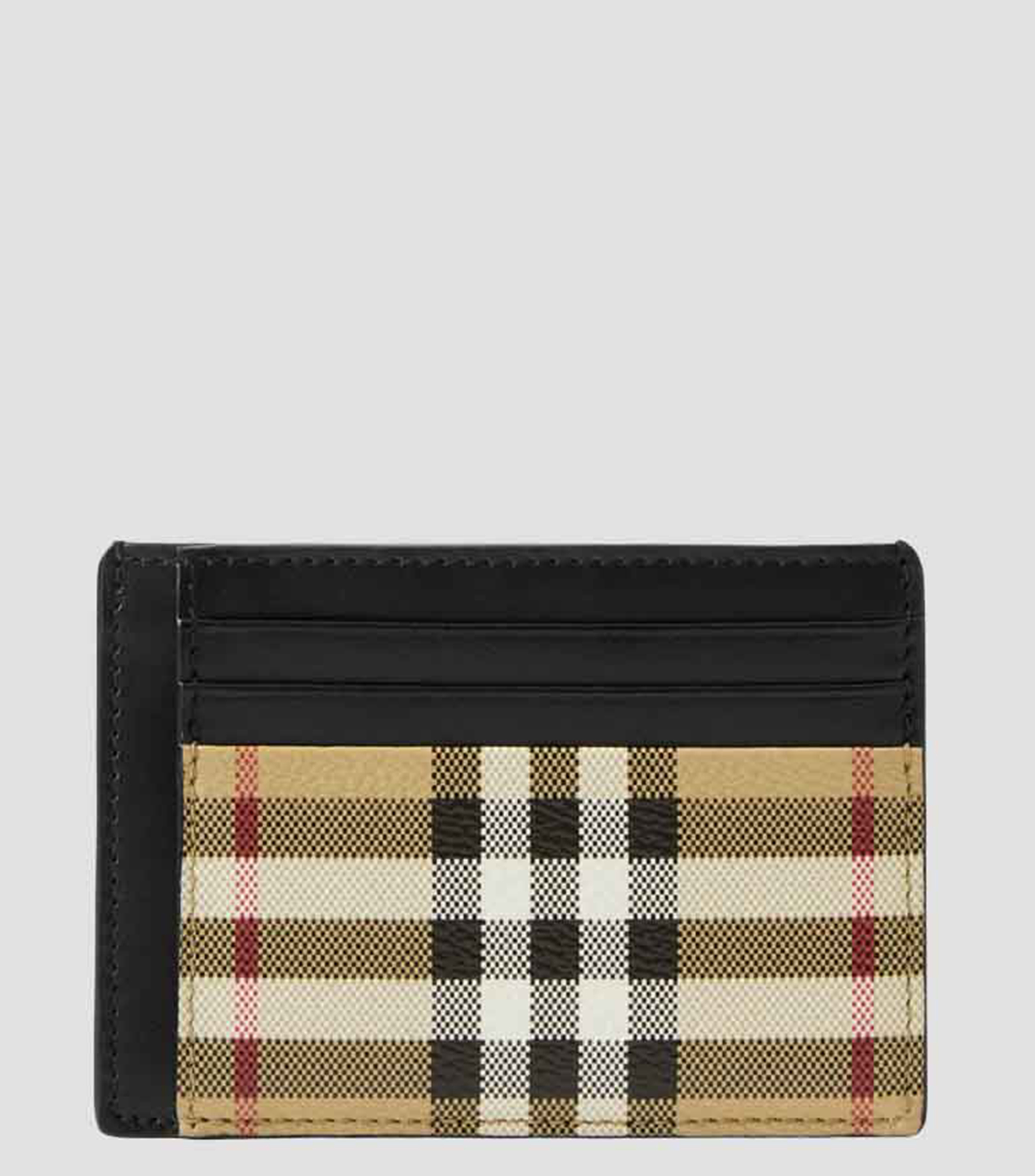 Tarjetero con cuadros y clip Check Hombre