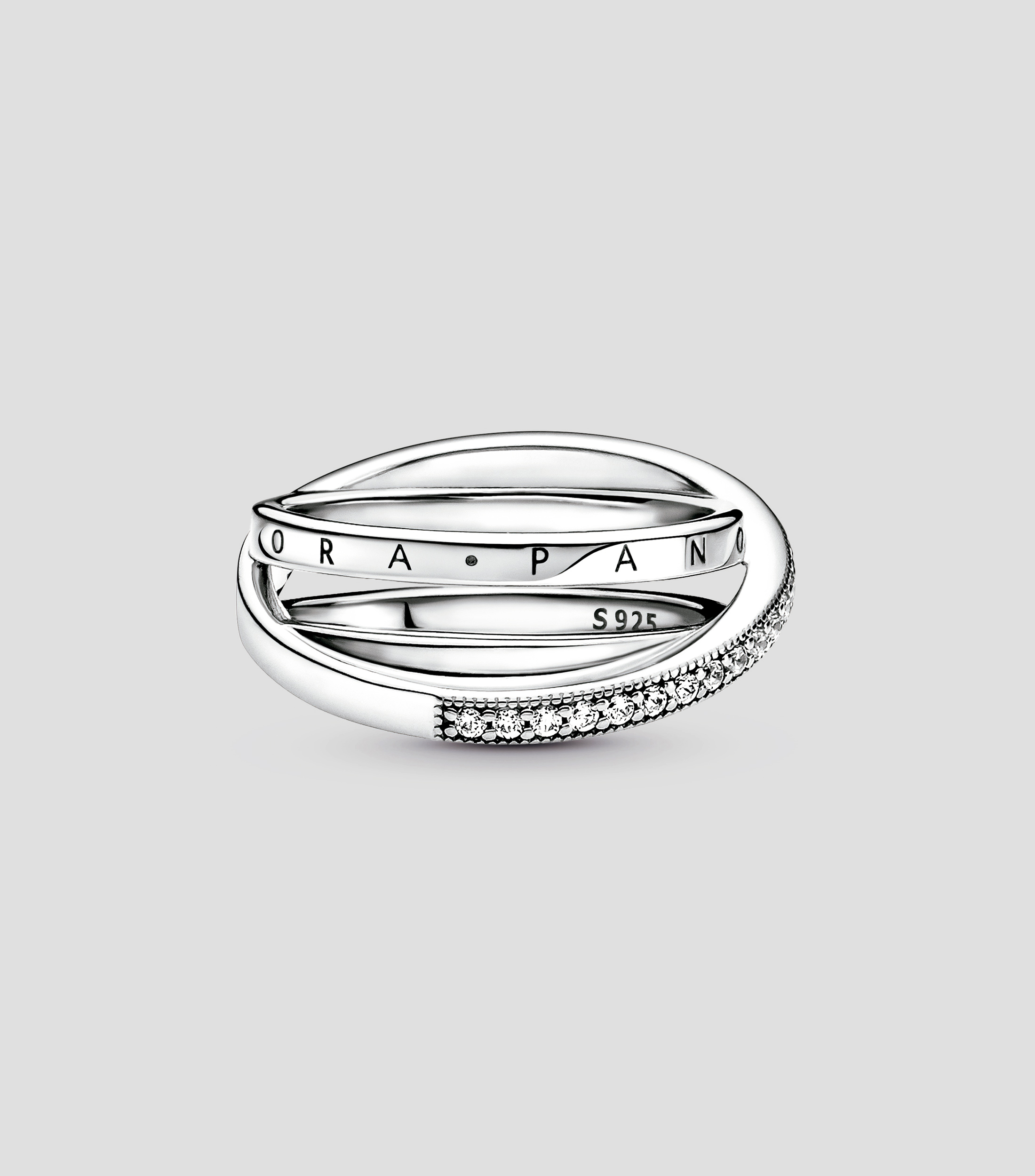 Anillo triple en plata Mujer