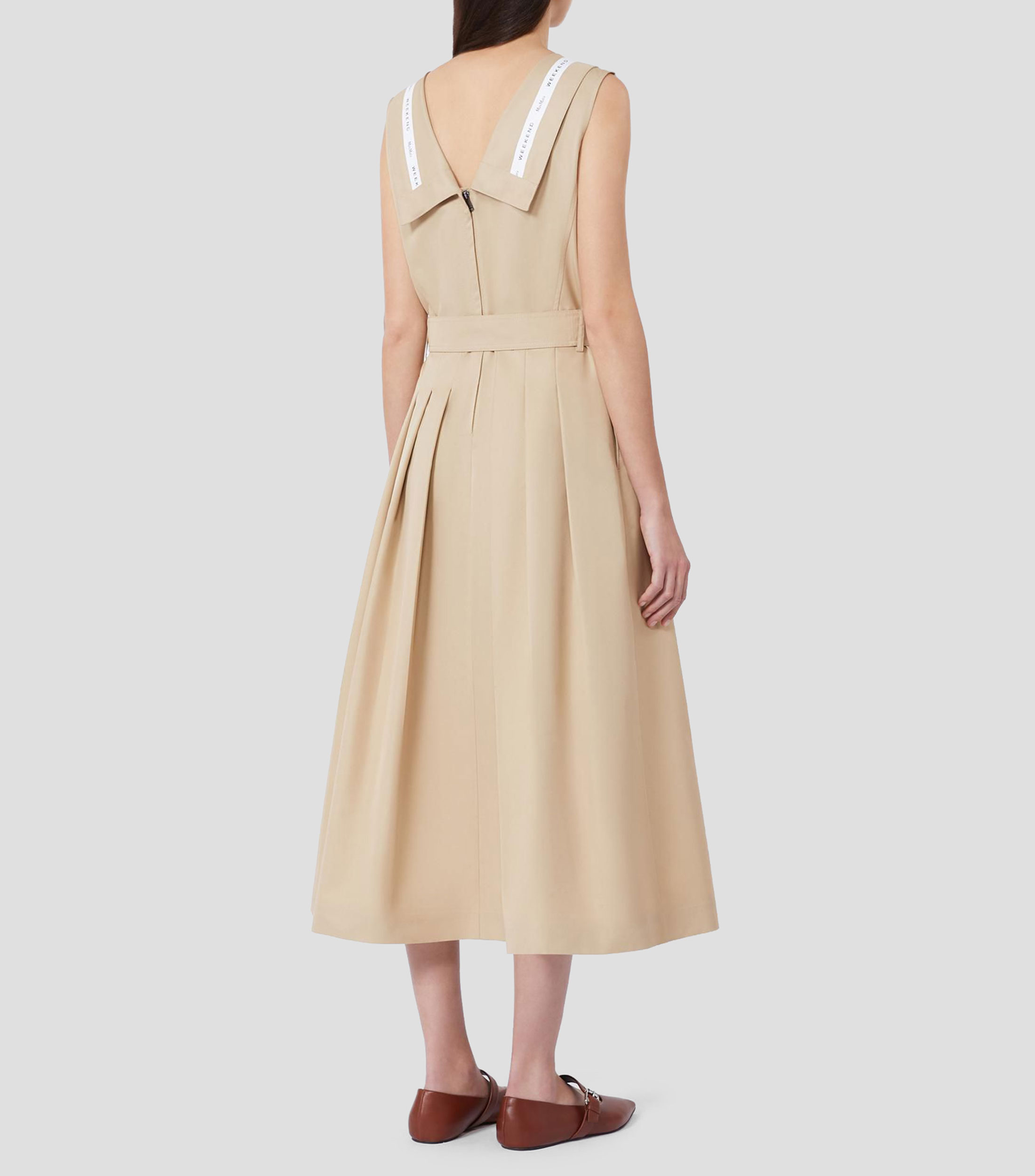 Vestido largo liso Mujer