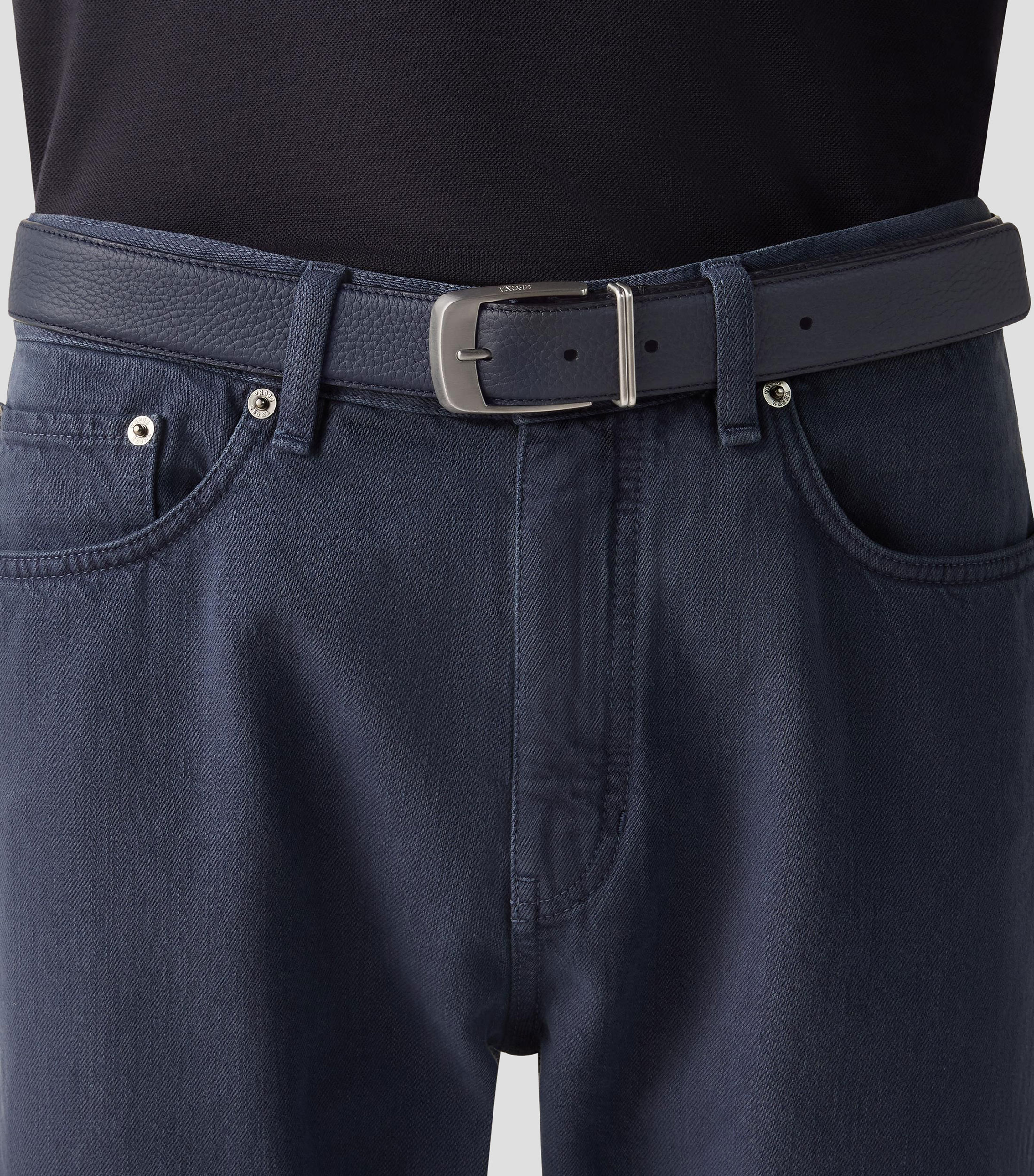 Cinturón en piel casual Hombre