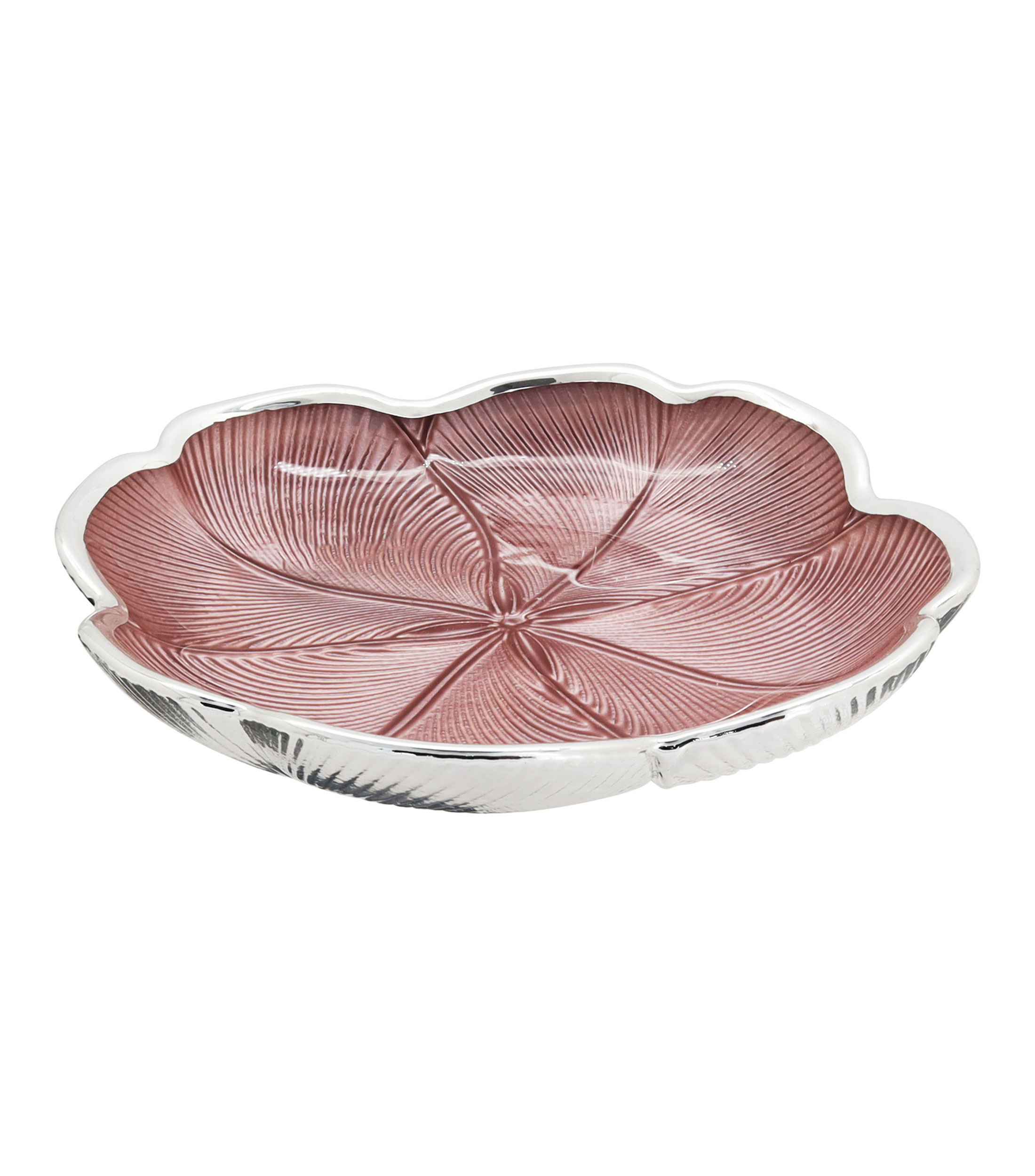 Centro de Mesa Trebol rosa en cristal