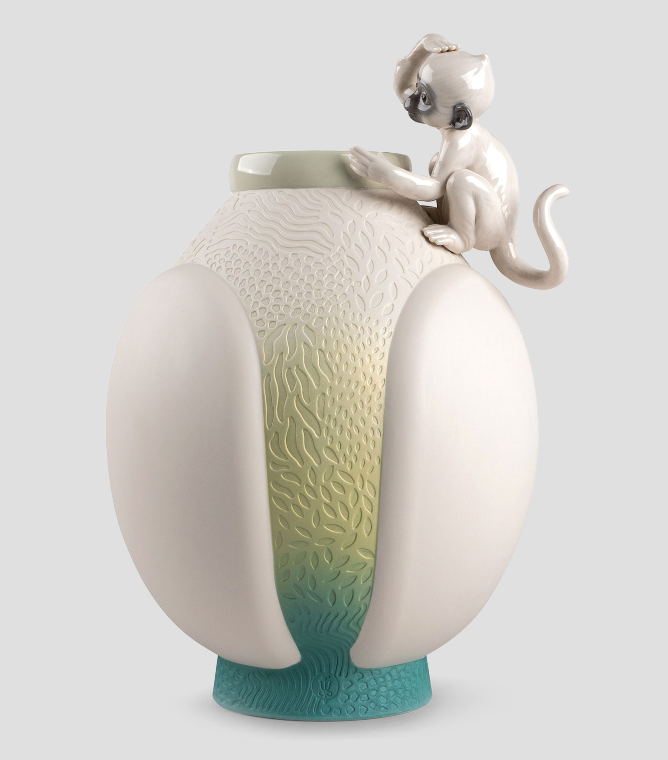 Jarrón Decorativo Mono en porcelana