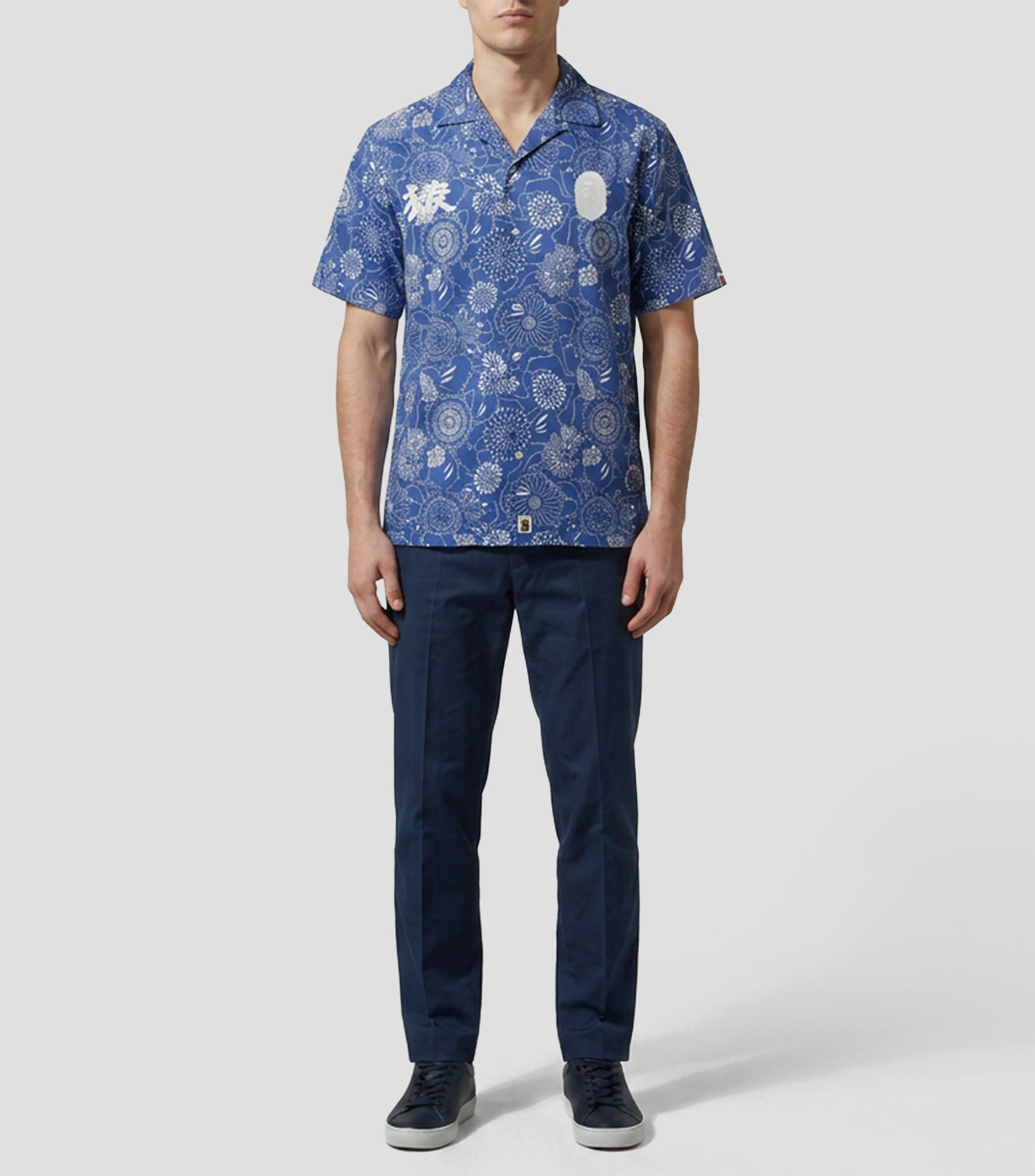 Camisa estampada manga corta Hombre