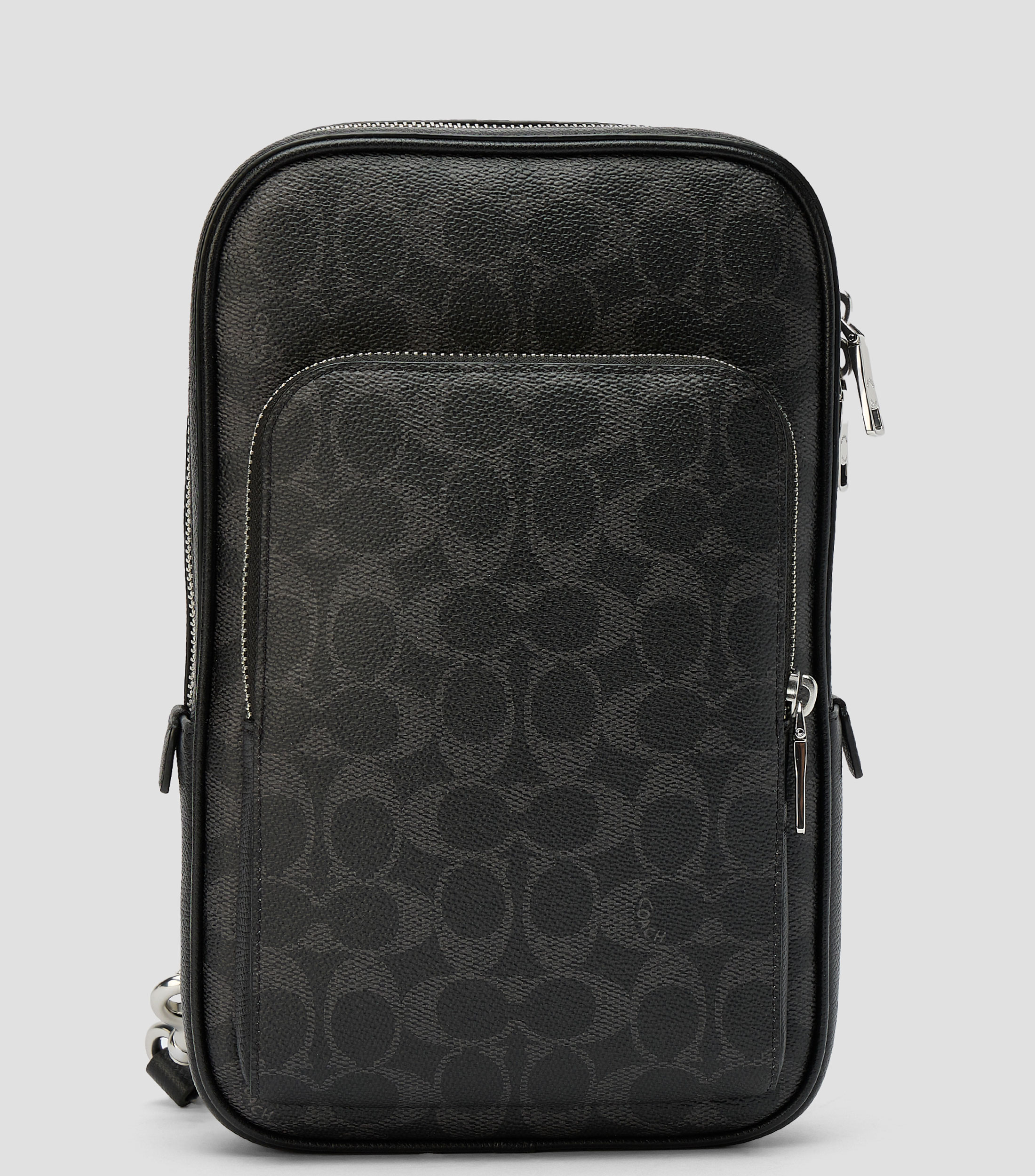 Bolso messenger negro en piel Felix monogram estampado Hombre