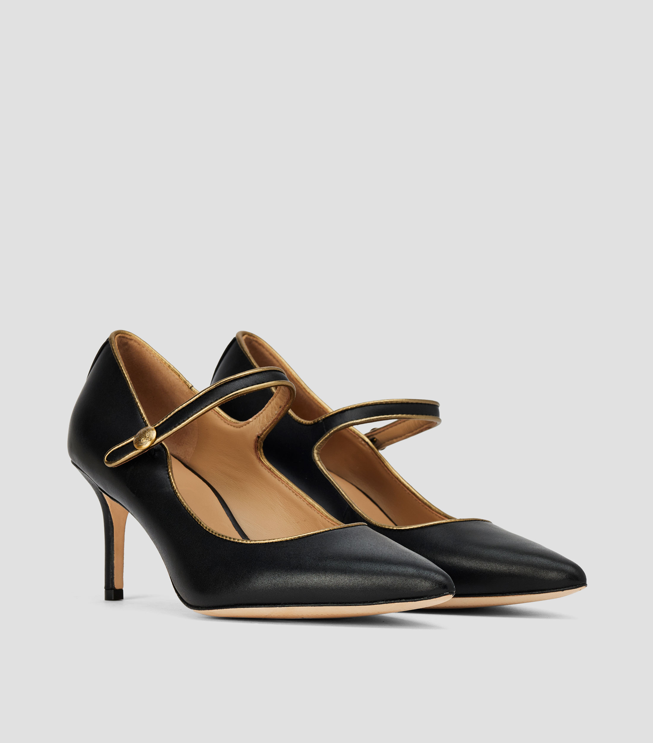 Zapatillas de tacón alto de aguja Lanette en piel Mujer