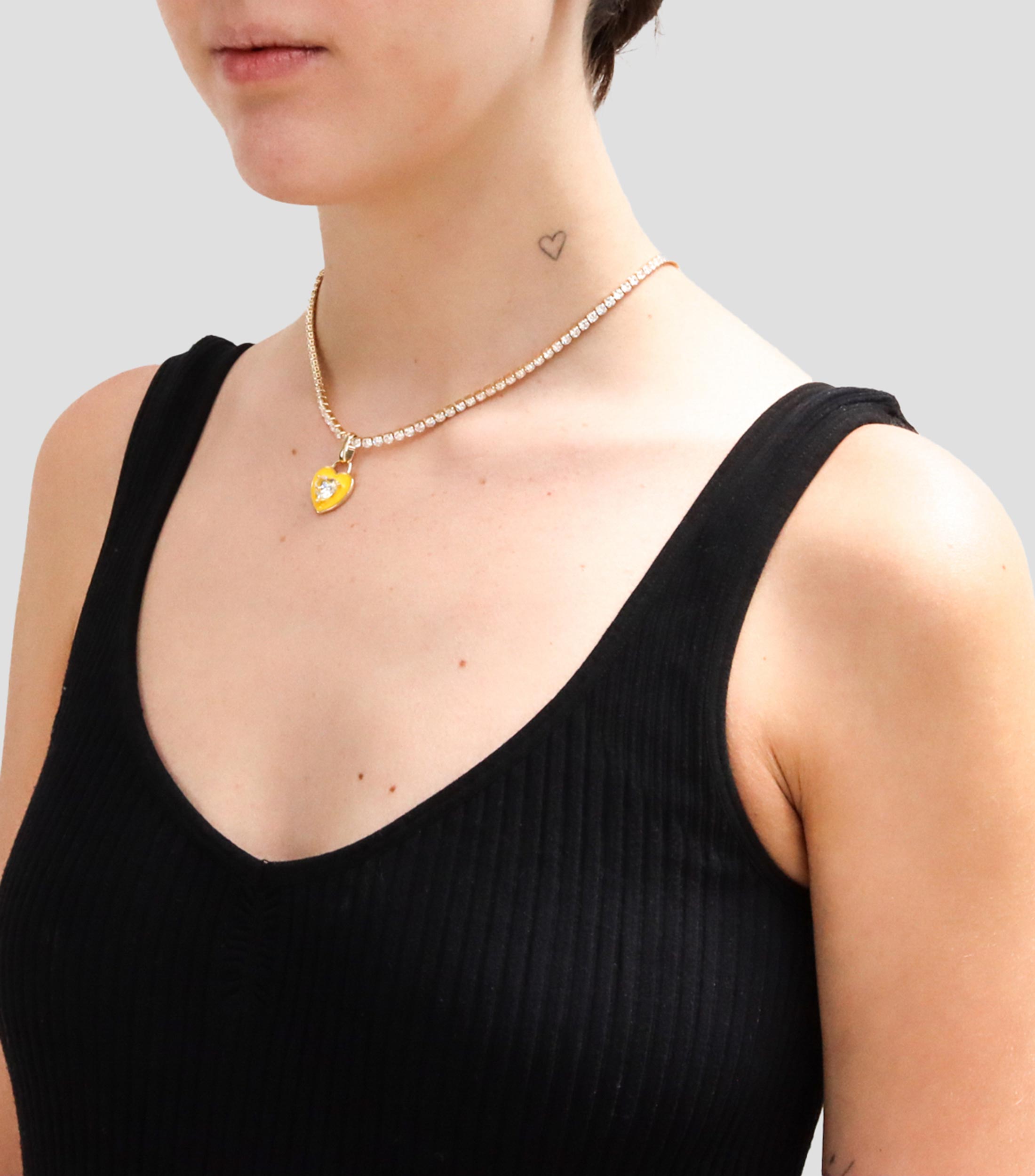 Collar Corazón Doble Mujer