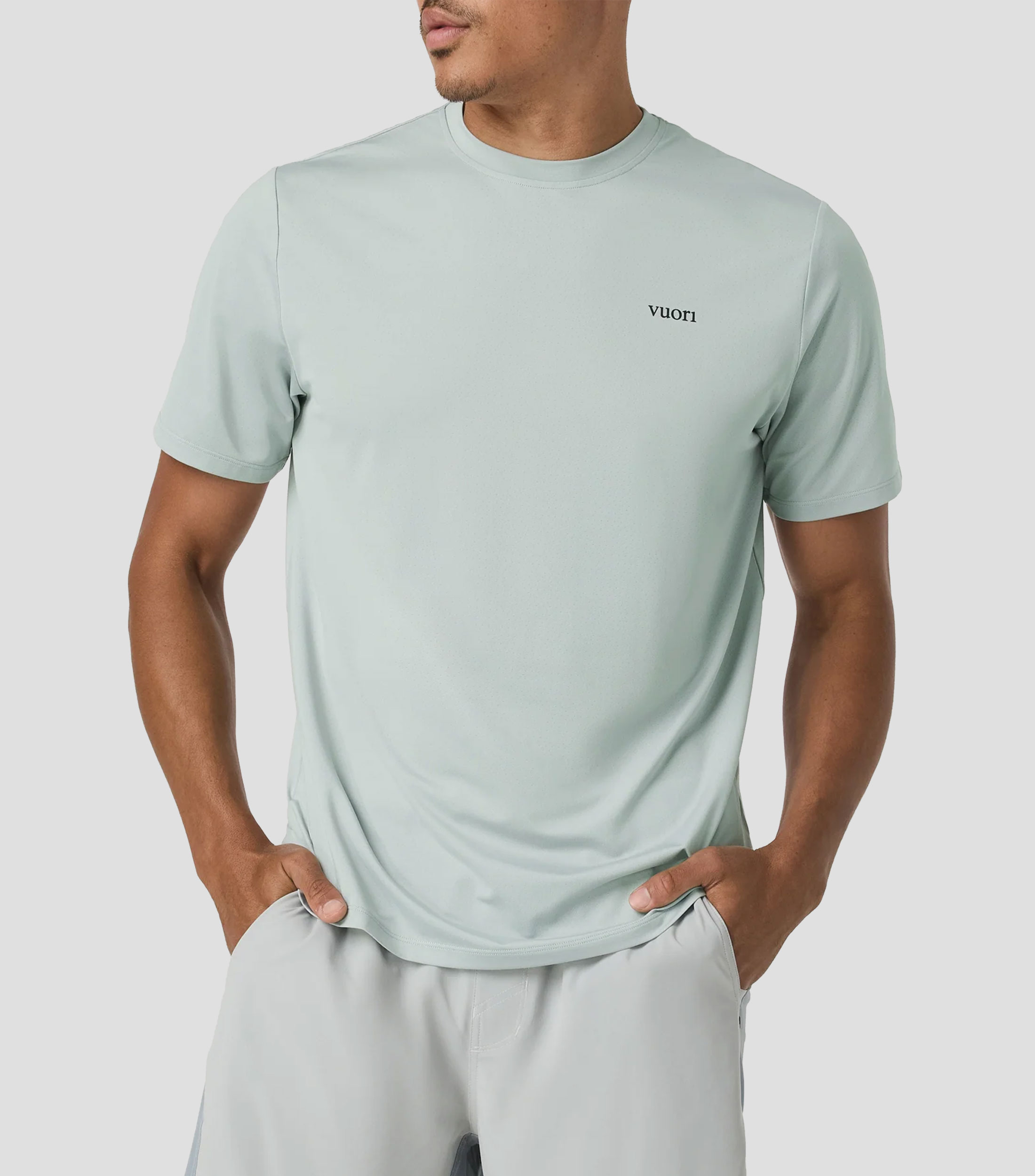 Playera cuello redondo manga corta lisa Hombre