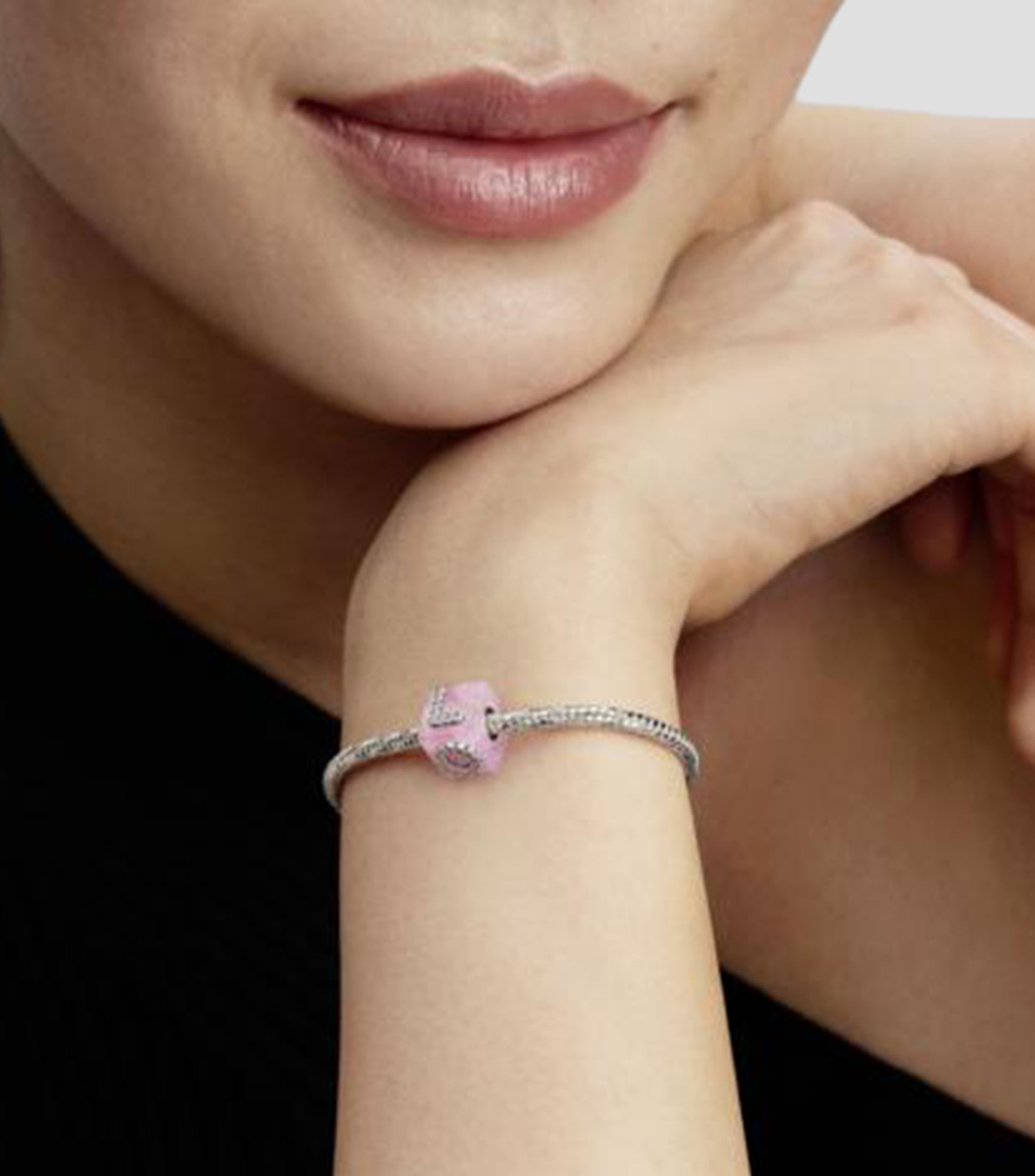 Charm en plata Pandora Moments con cristal murano Unisex