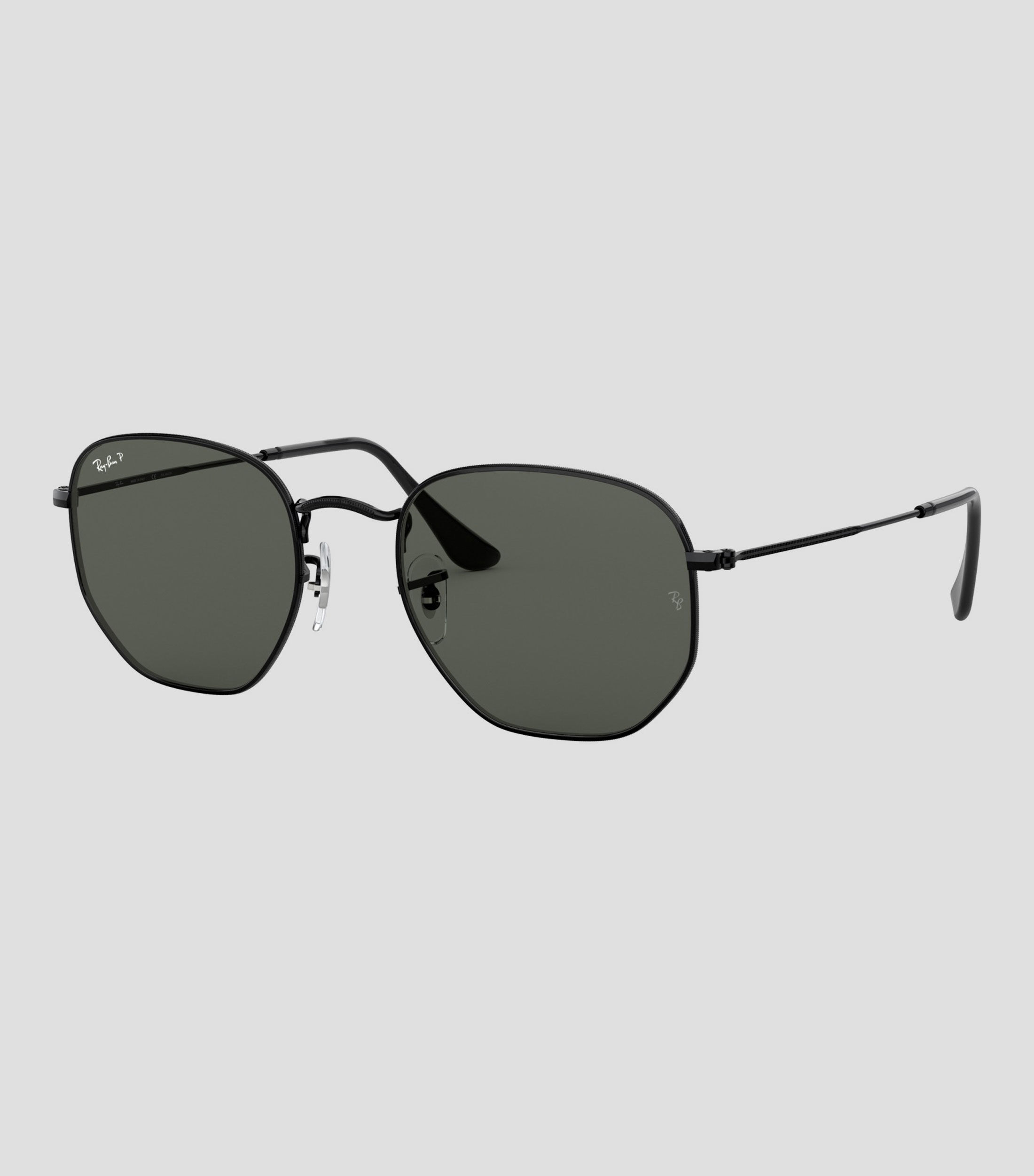 Lentes de sol hexagonales negros Unisex