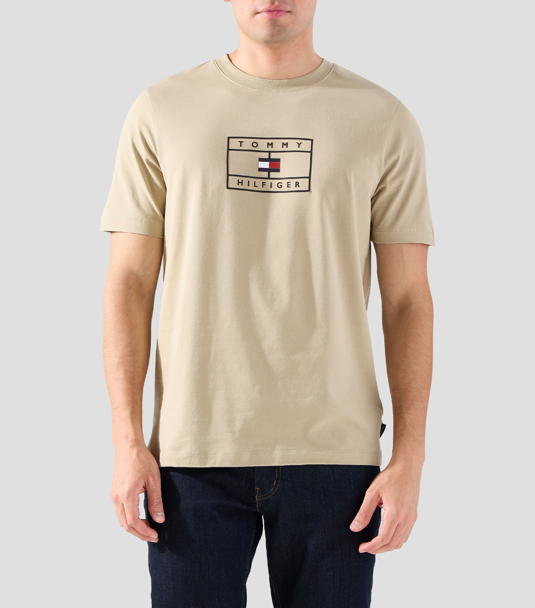 Playera cuello redondo manga corta estampada Hombre