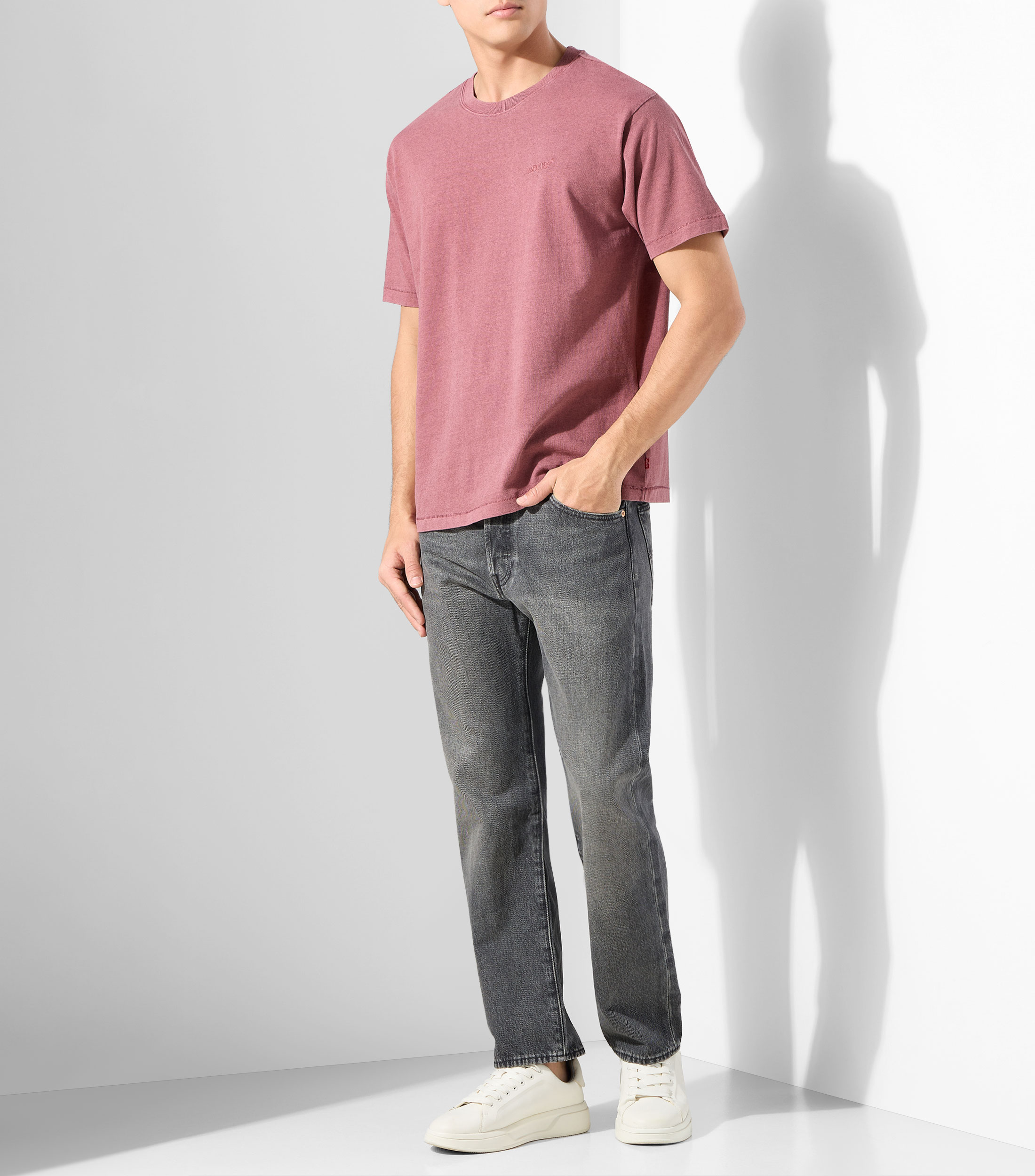 Playera cuello redondo manga corta lisa Hombre