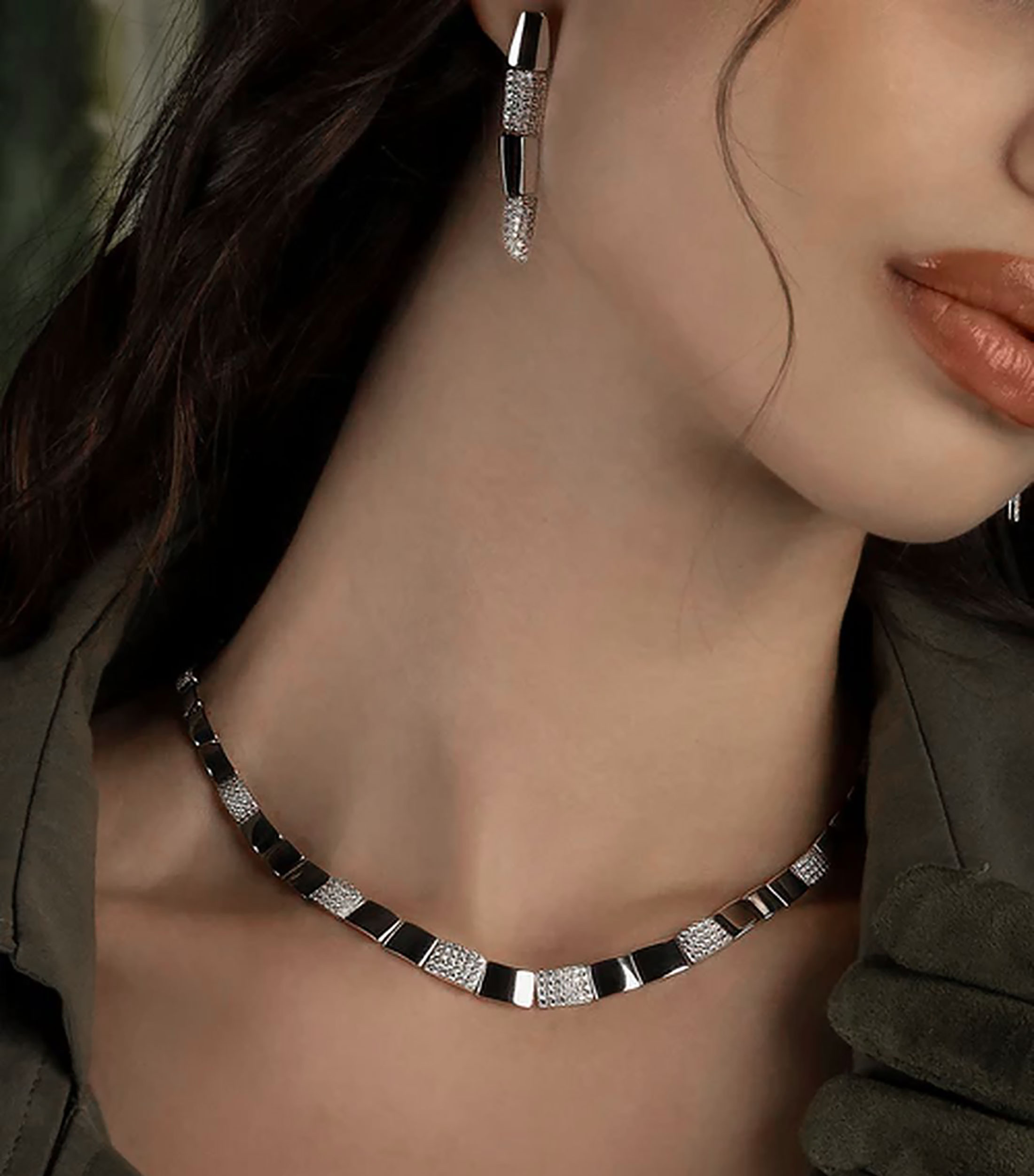 Collar en plata de primera ley Automne Mujer