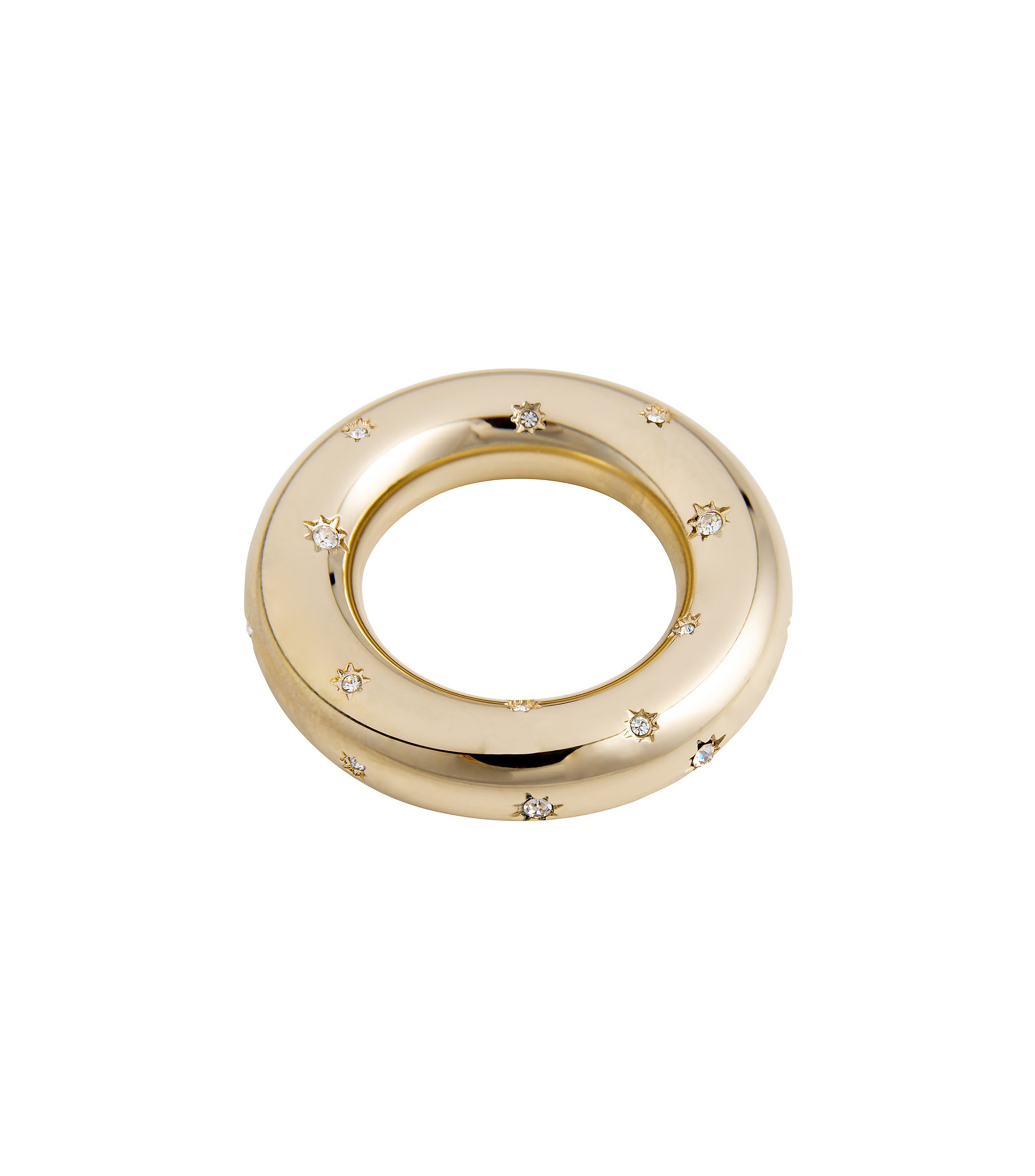 Set 4 Anillos para servilleta Stars Gold en chapa de oro de 24 Kilates