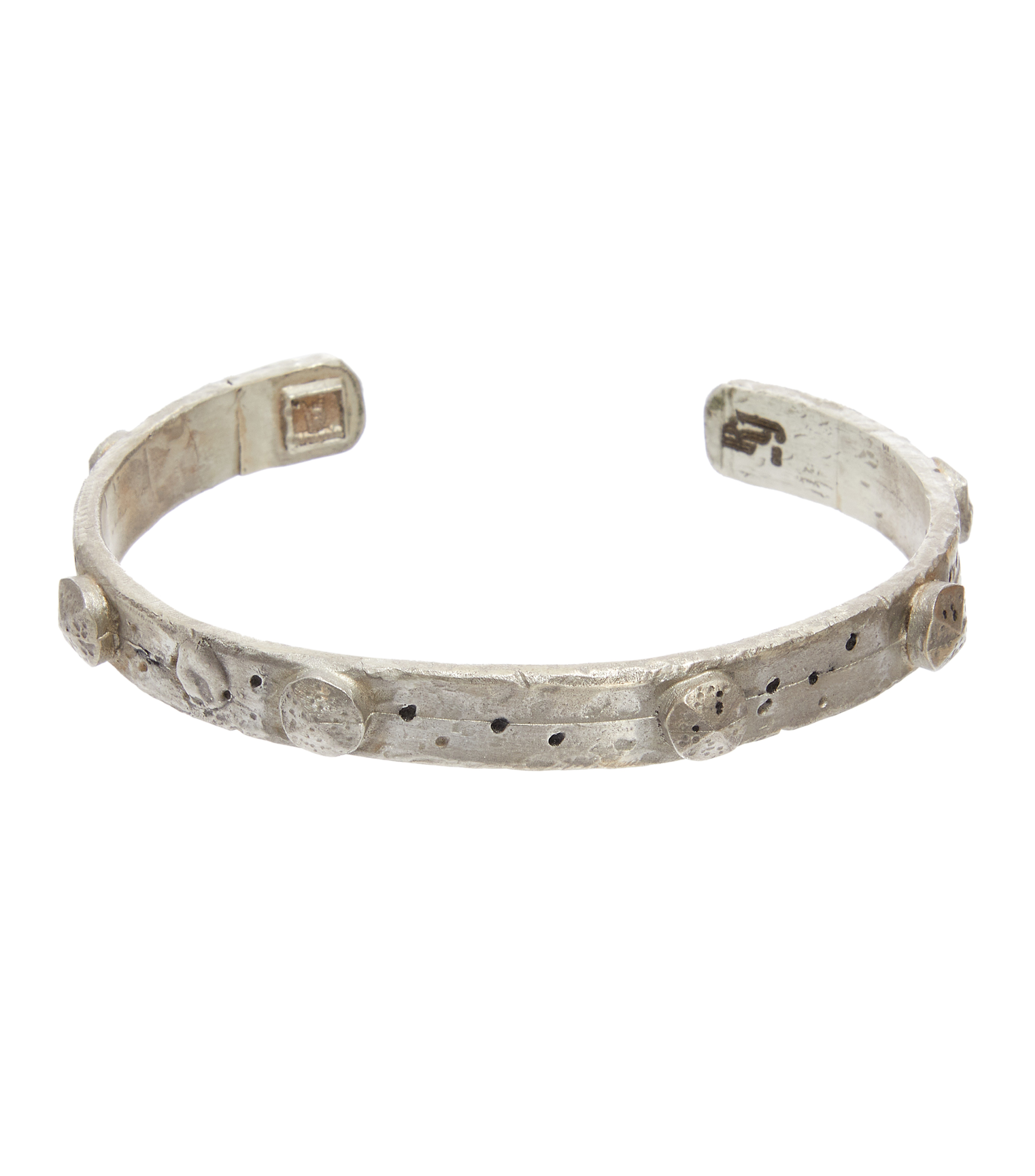 Brazalete abierto en plata Hombre