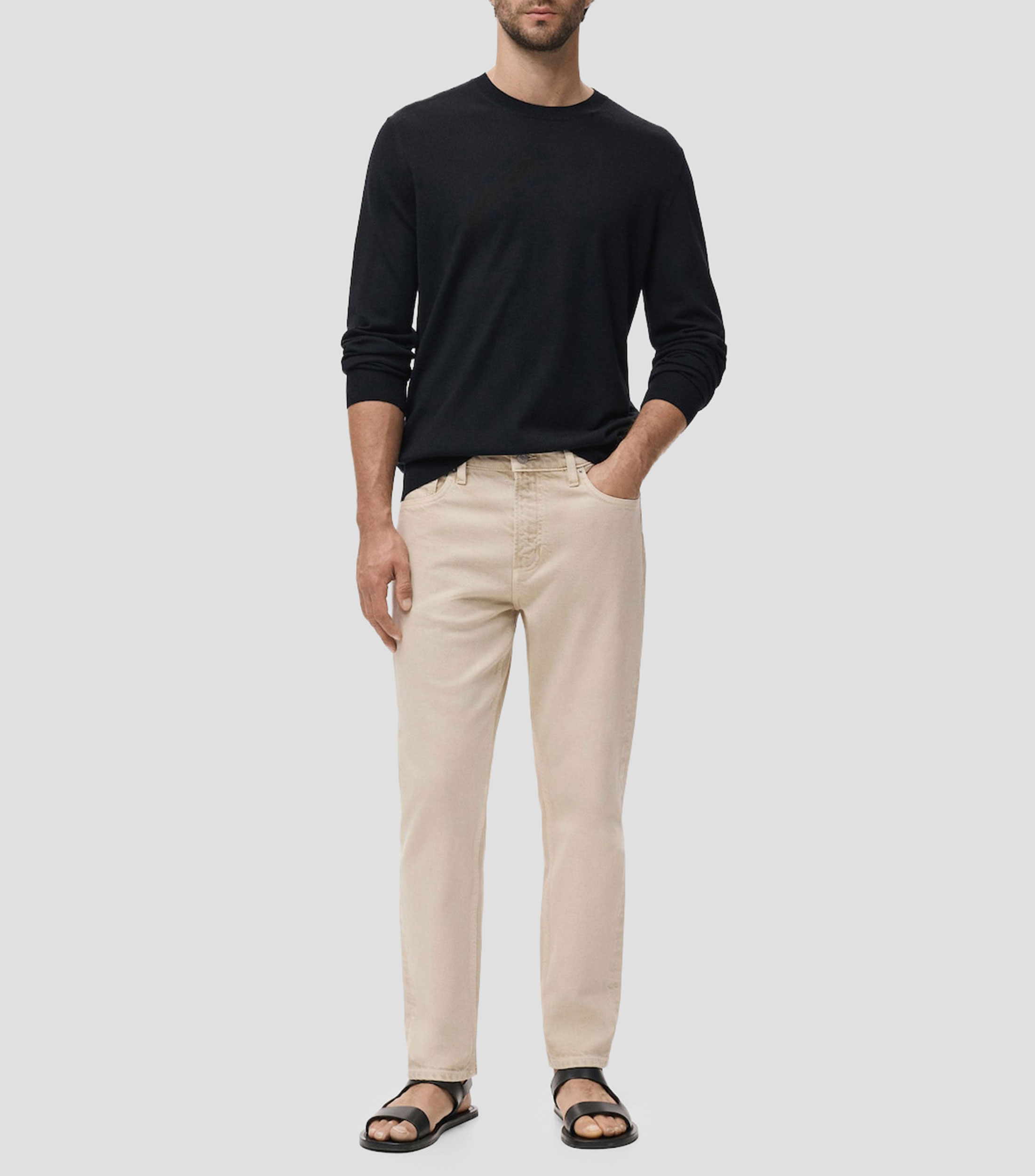 Jeans de corte tapered fit Hombre