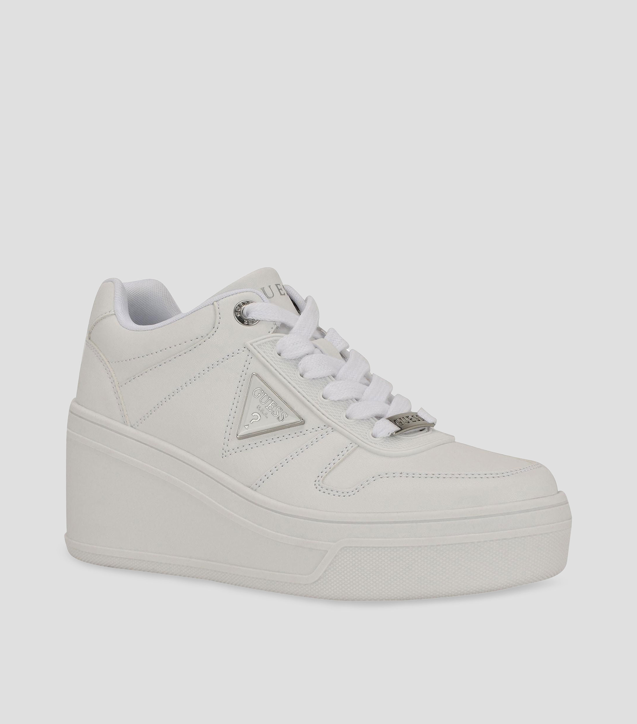 Tenis casuales con tacón de 8 cm lisos Mujer
