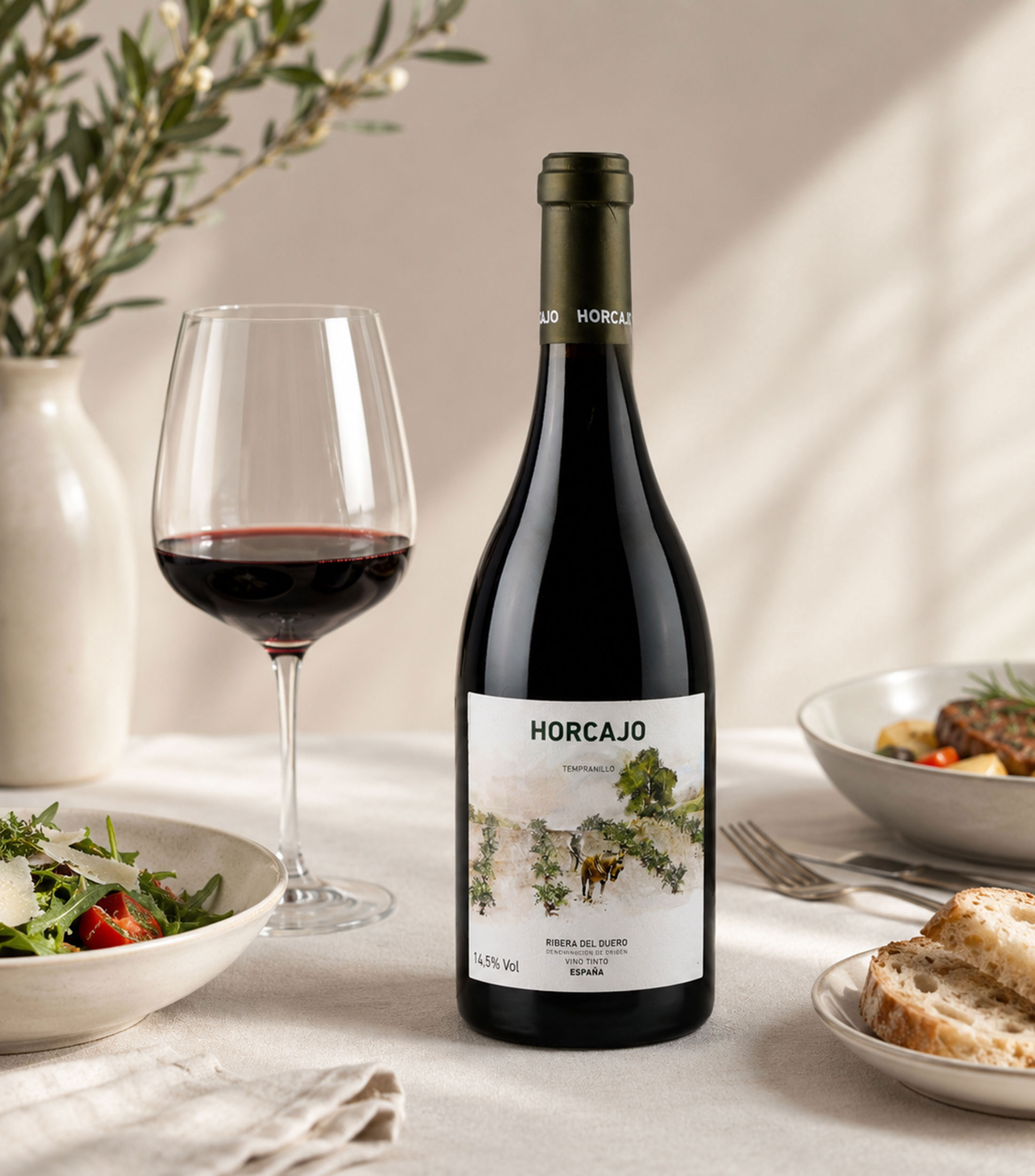 Vino tinto tempranillo Horcajo, España, 750 ml