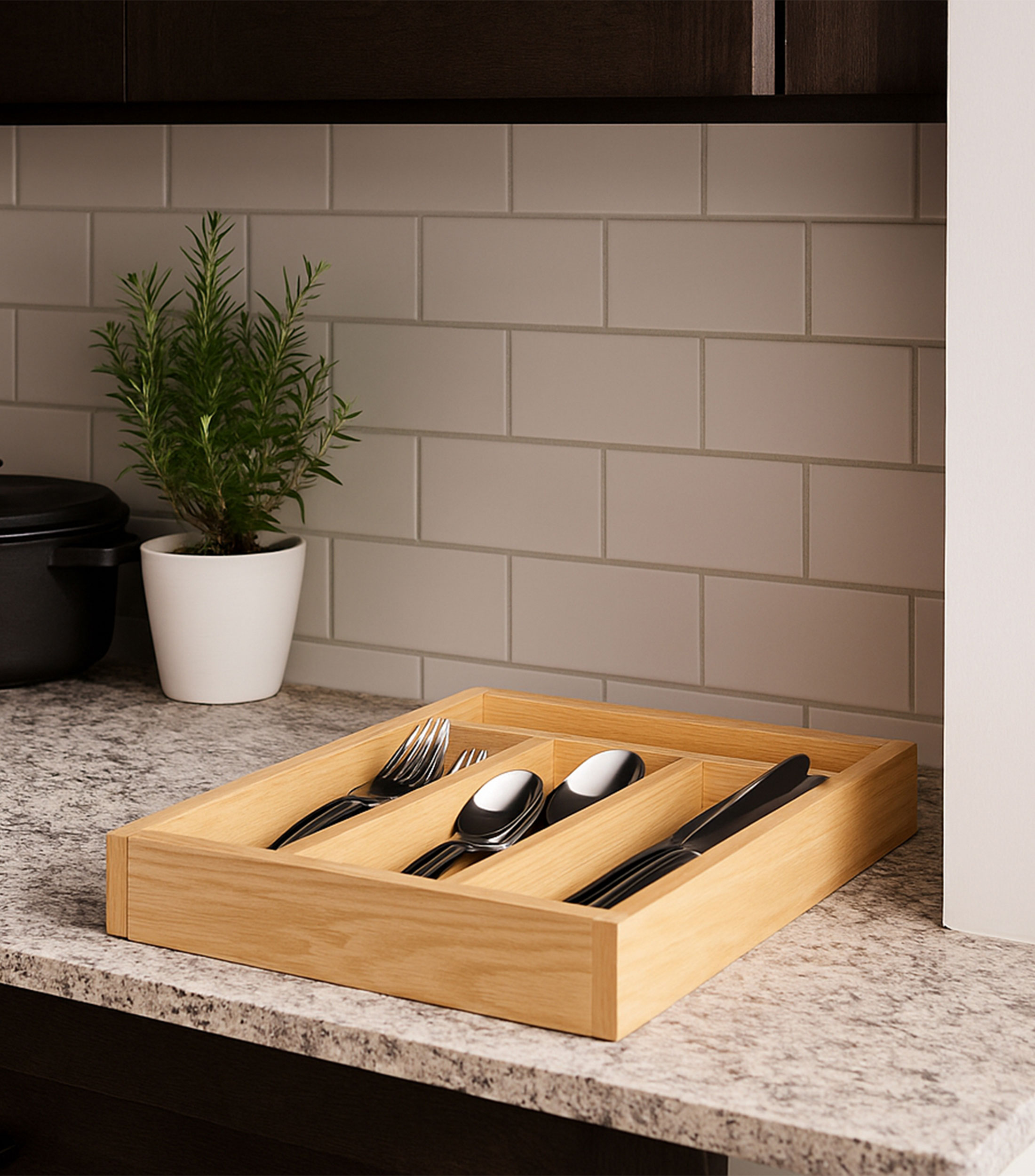Organizador de Cubiertos en Madera