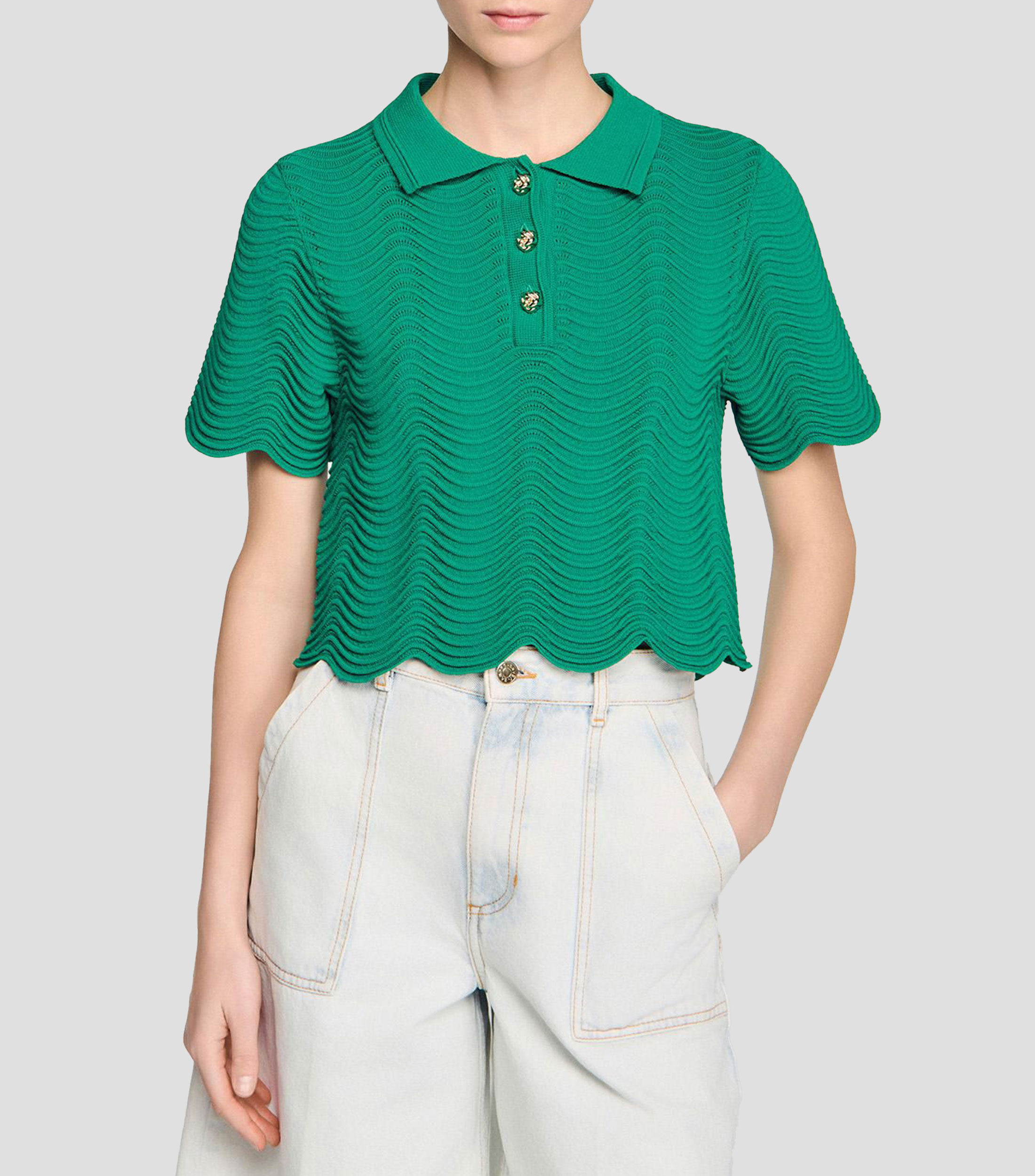 Blusa con multidiseño manga corta Mujer