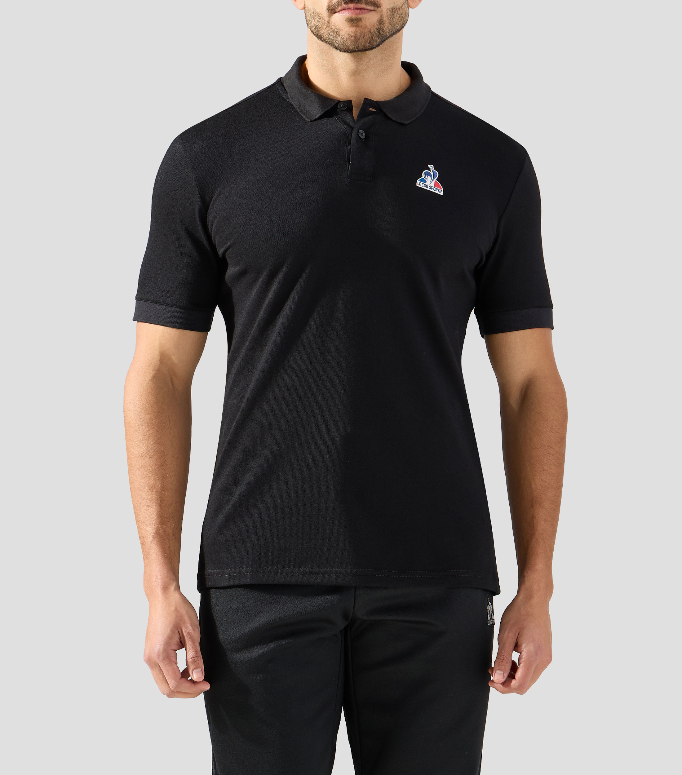 Playera tipo polo manga corta sólida Hombre