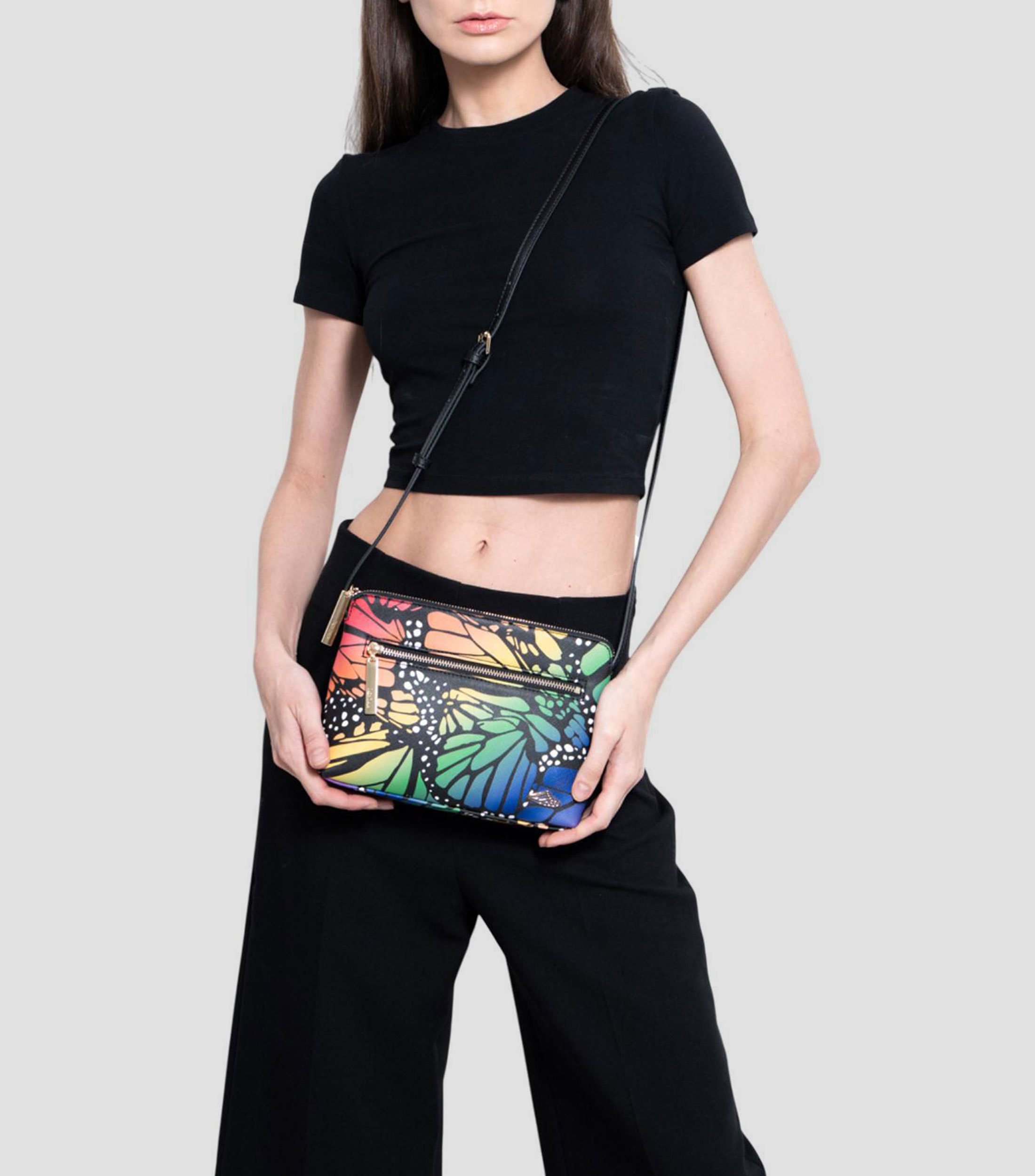 Bolsa crossbody Yaakun Mariposa multicolor Mujer