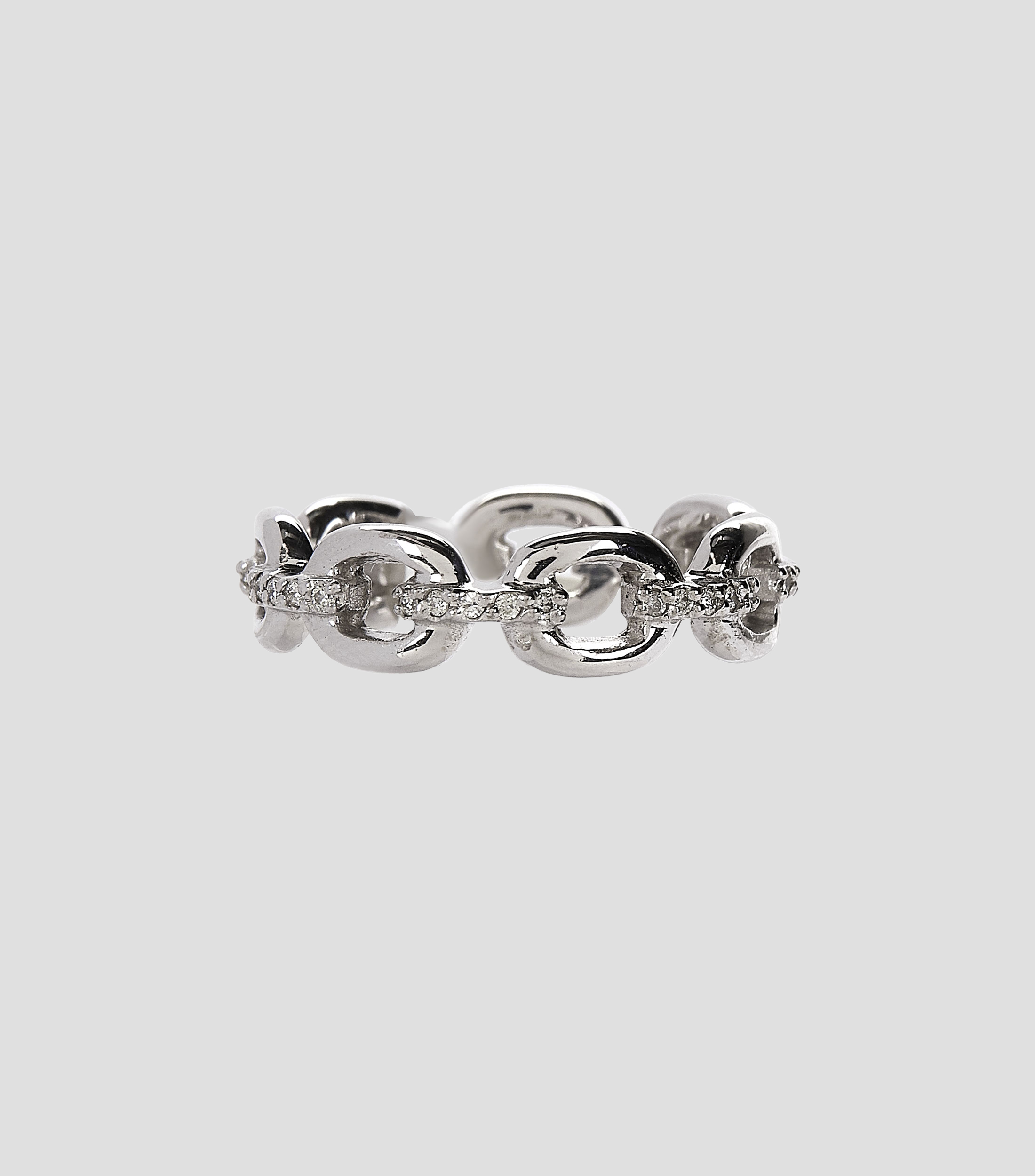 Anillo en oro de 14 kilates con diamantes Mujer