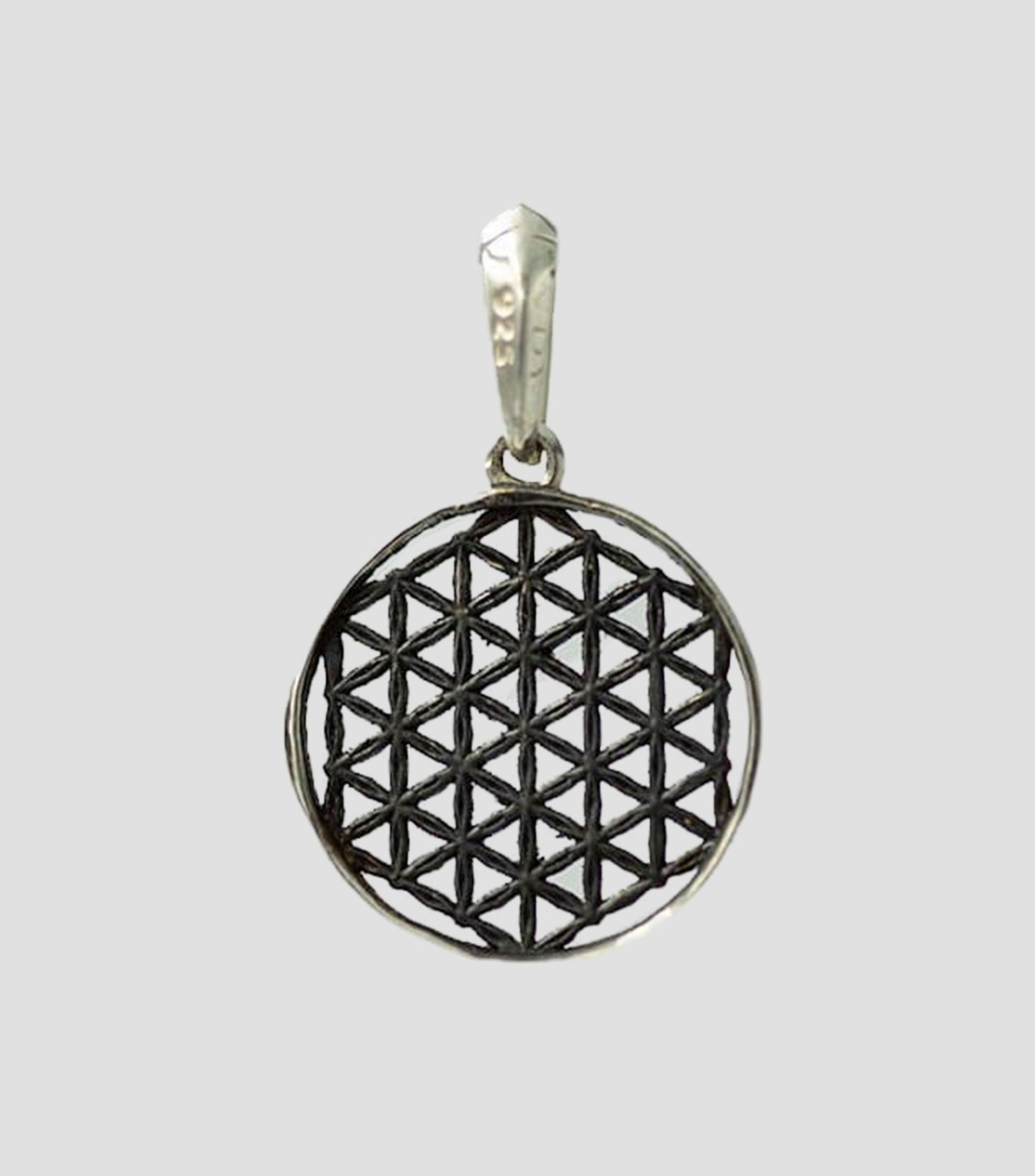 Dije en forma circular en Plata Hombre