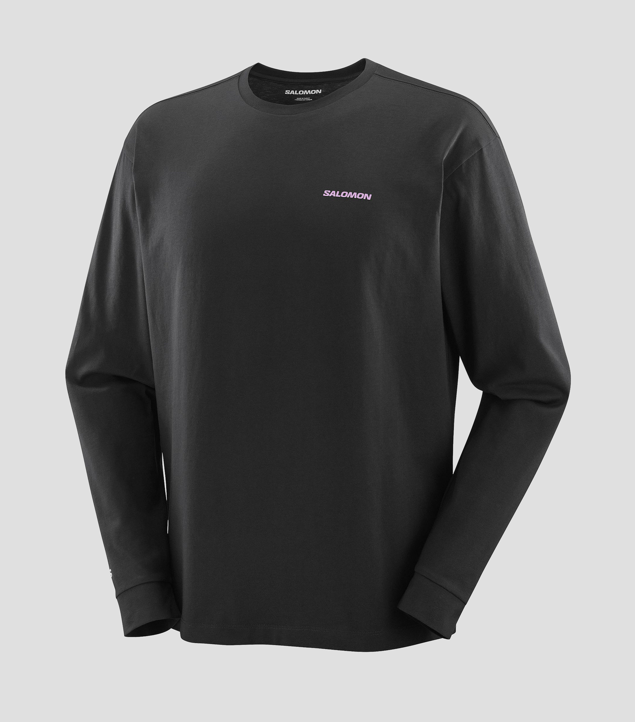 Playera de entrenamiento cuello redondo manga larga estampada Hombre